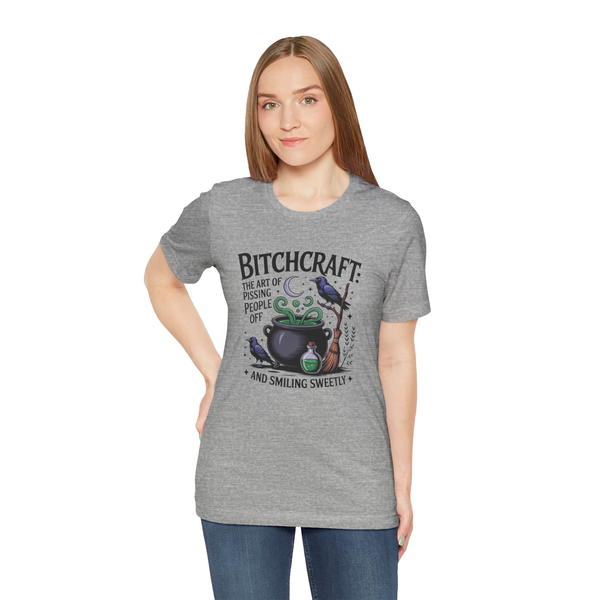 Bitchcraft Tee — "The Art of Pissing People Off and Smiling Sweetly" Witchy Graphic T‑Shirt