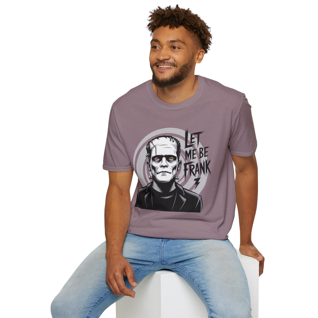 Frankenstein Monster Graphic T-Shirt — "Let Me Be Frank" Halloween Tee