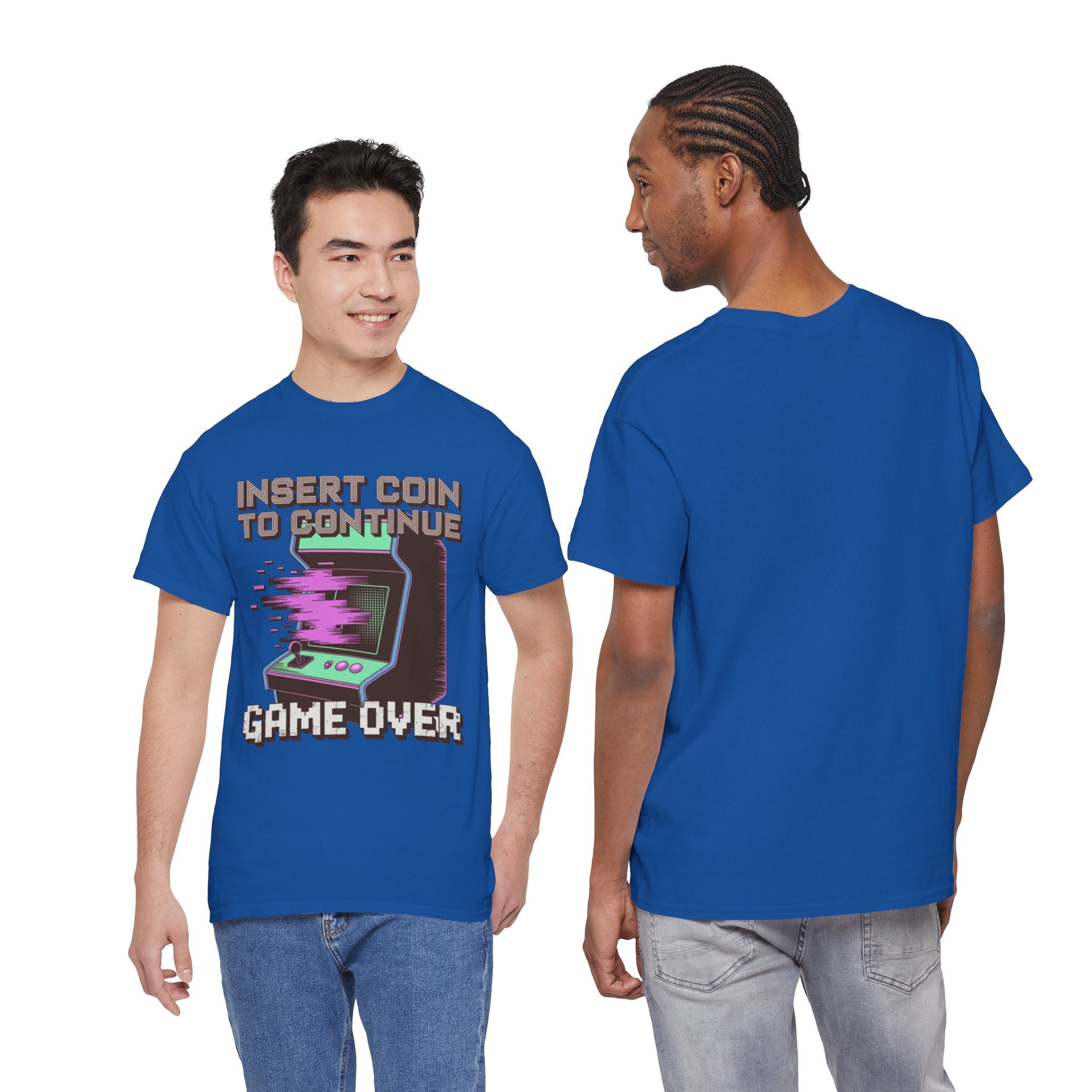 Funny Gamer T-Shirt — Insert Coin to Continue Retro Arcade Gift Tee for Men Women