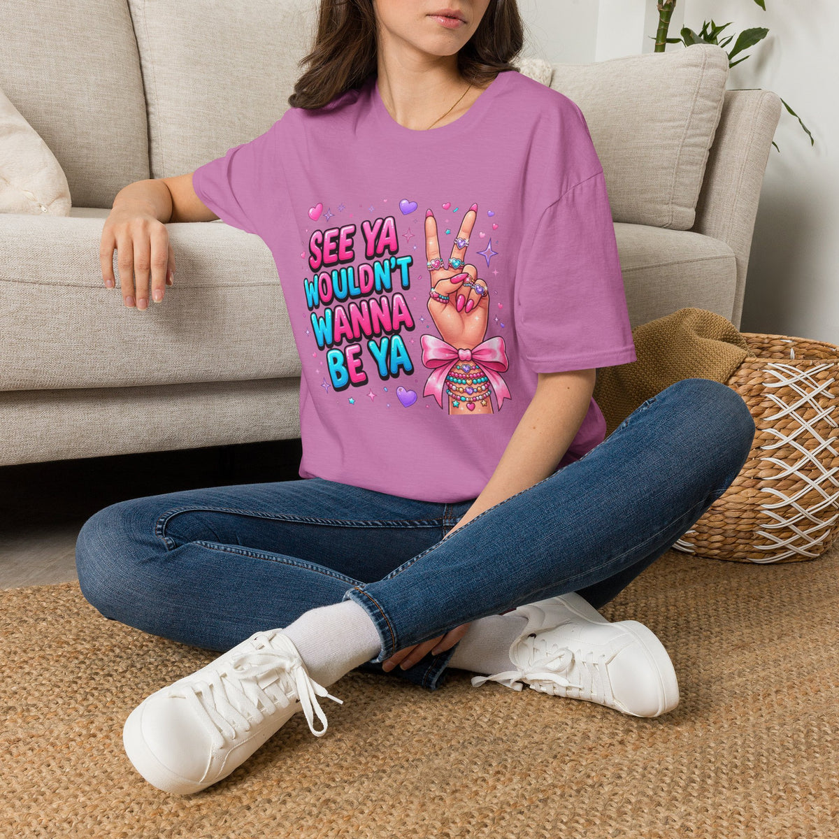 See Ya Wouldn't Wanna Be Ya T-Shirt — Sassy Peace Sign Graphic Tee