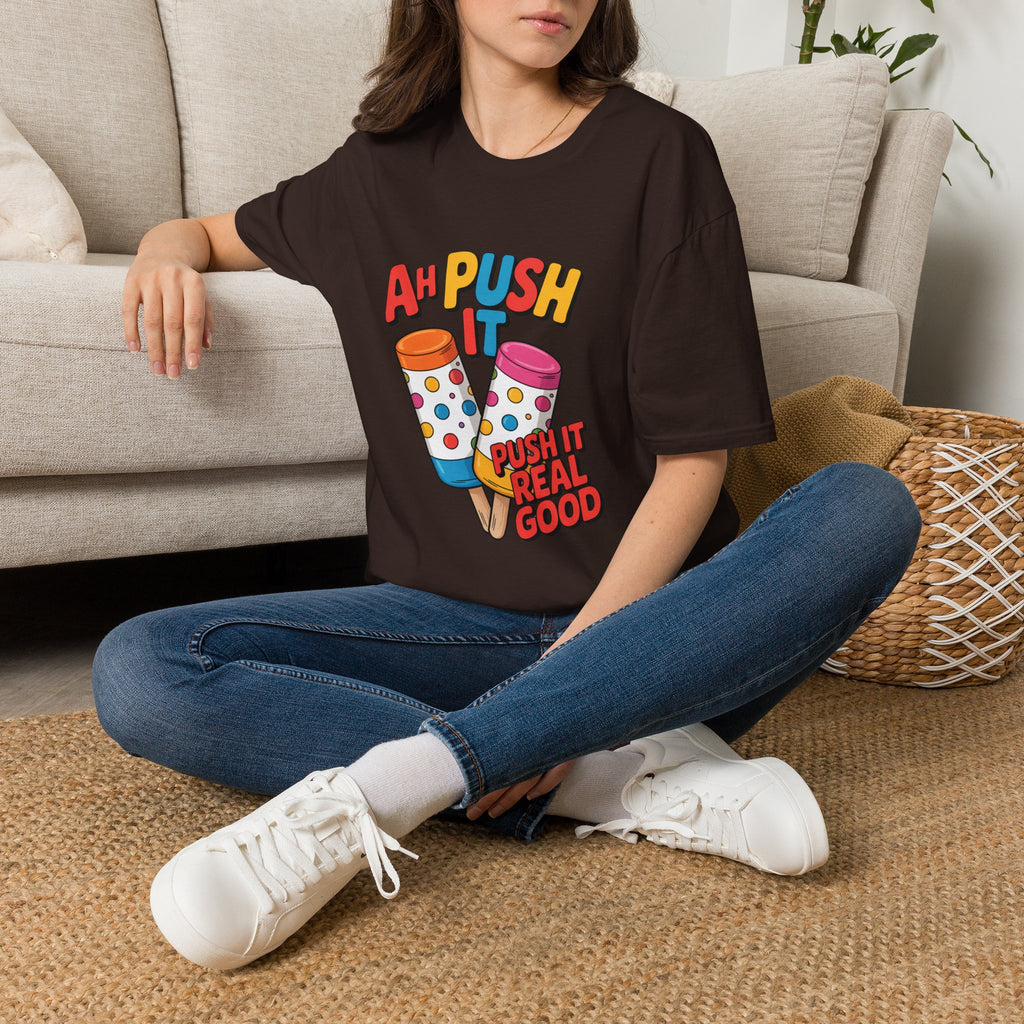 T-Shirt — “Ah Push It” Ice Cream Graphic Tee