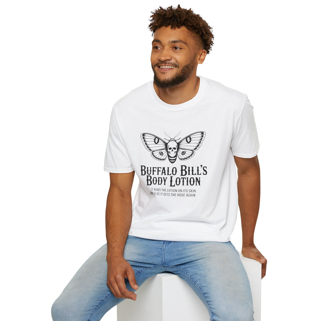 Buffalo Bill’s Body Lotion Graphic T-Shirt — Moth Skull Vintage Horror Tee