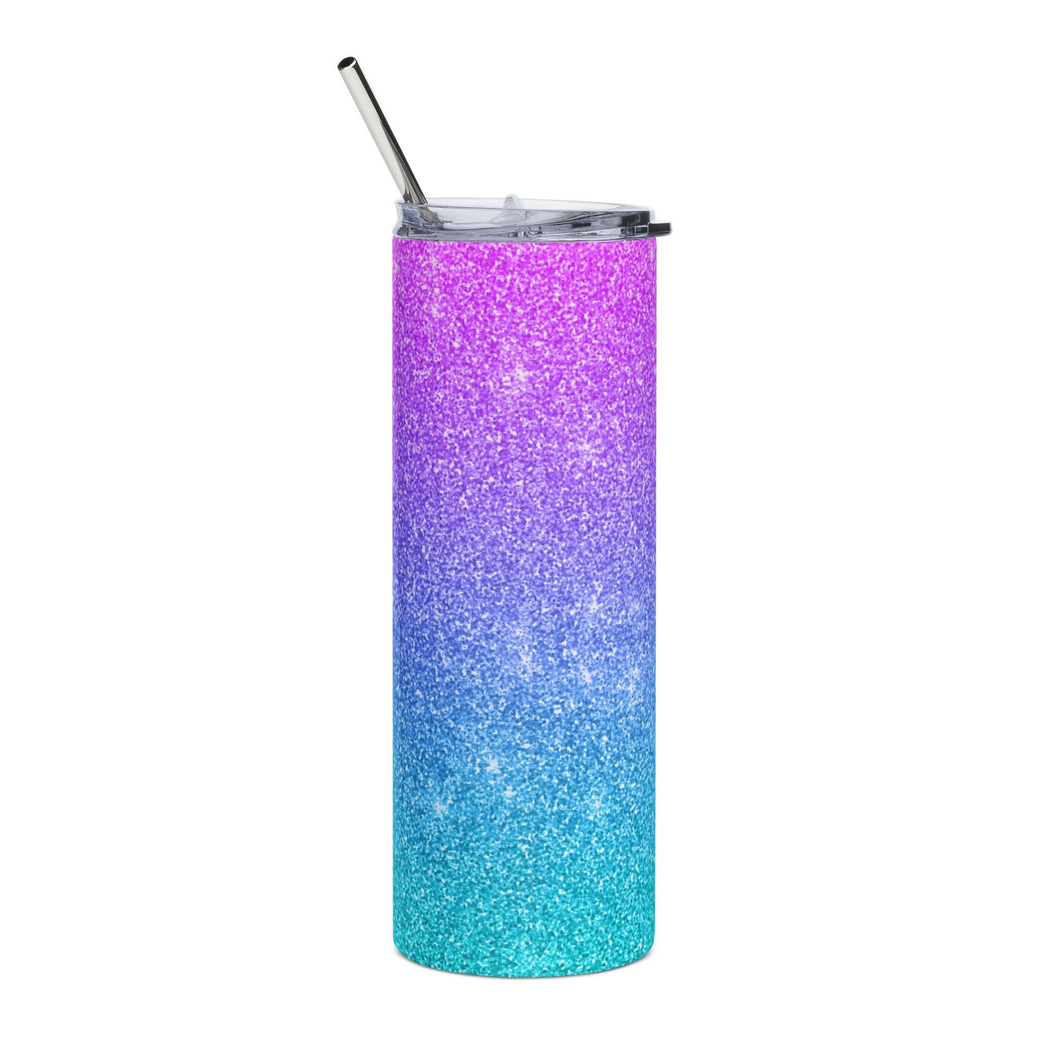 Inspirational Glitter Stainless Steel Tumbler - "Your Future is Being Built by What You Do Today" 20oz
