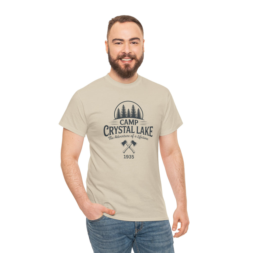 Camp Crystal Lake Tee — Vintage Outdoor Camping Shirt ("Camp Crystal Lake")