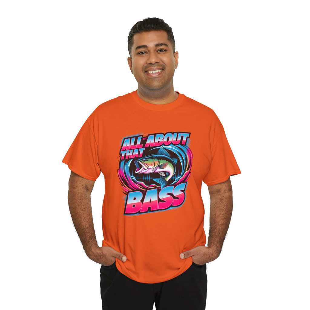 Bass Fishing T-Shirt — "All About That Bass" Retro Graphic Tee