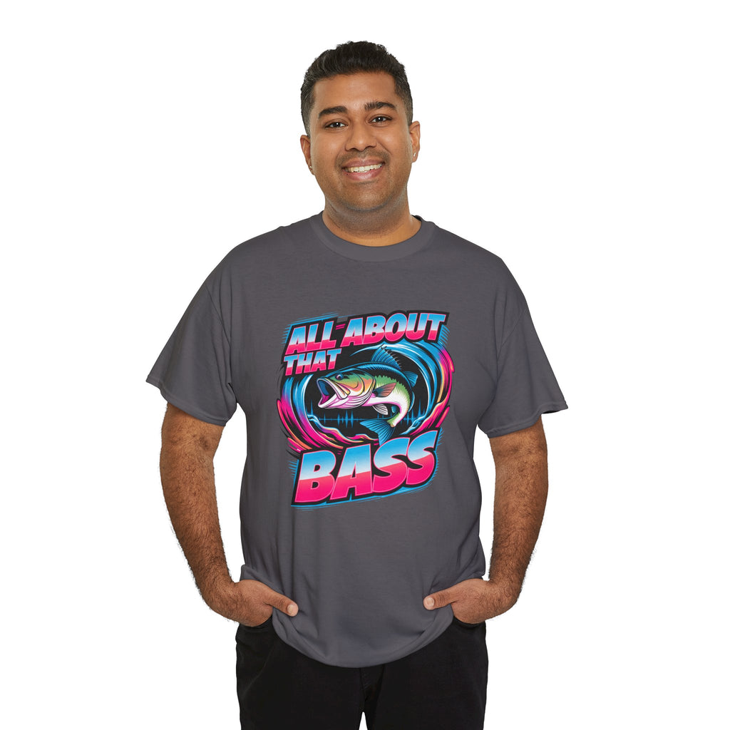 Bass Fishing T-Shirt — "All About That Bass" Retro Graphic Tee