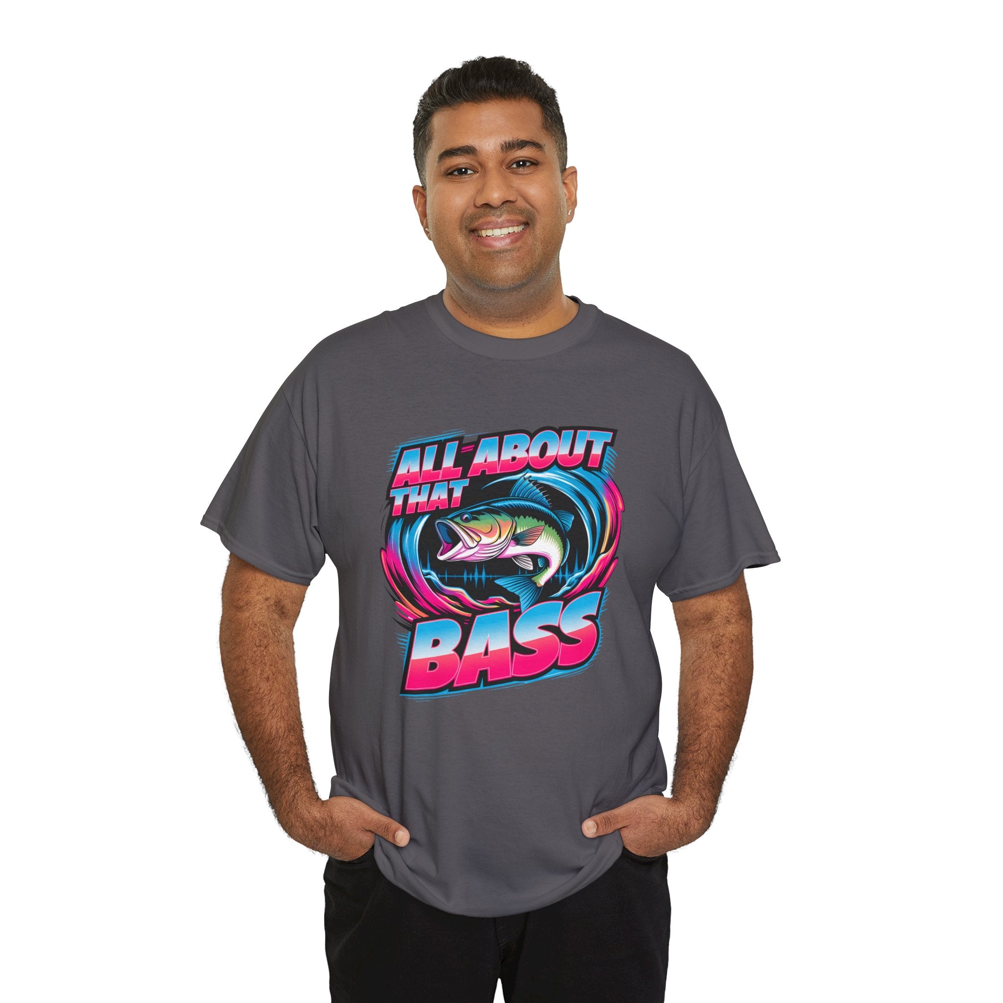 Bass Fishing T-Shirt — "All About That Bass" Retro Graphic Tee