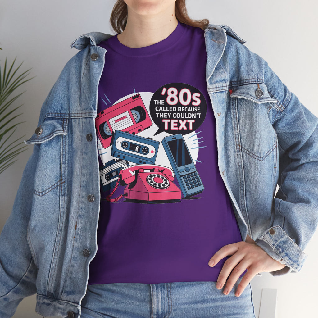 '80s Retro Phones Tee – Vintage Rotary, Cassette & Brick Cell Graphic T-Shirt