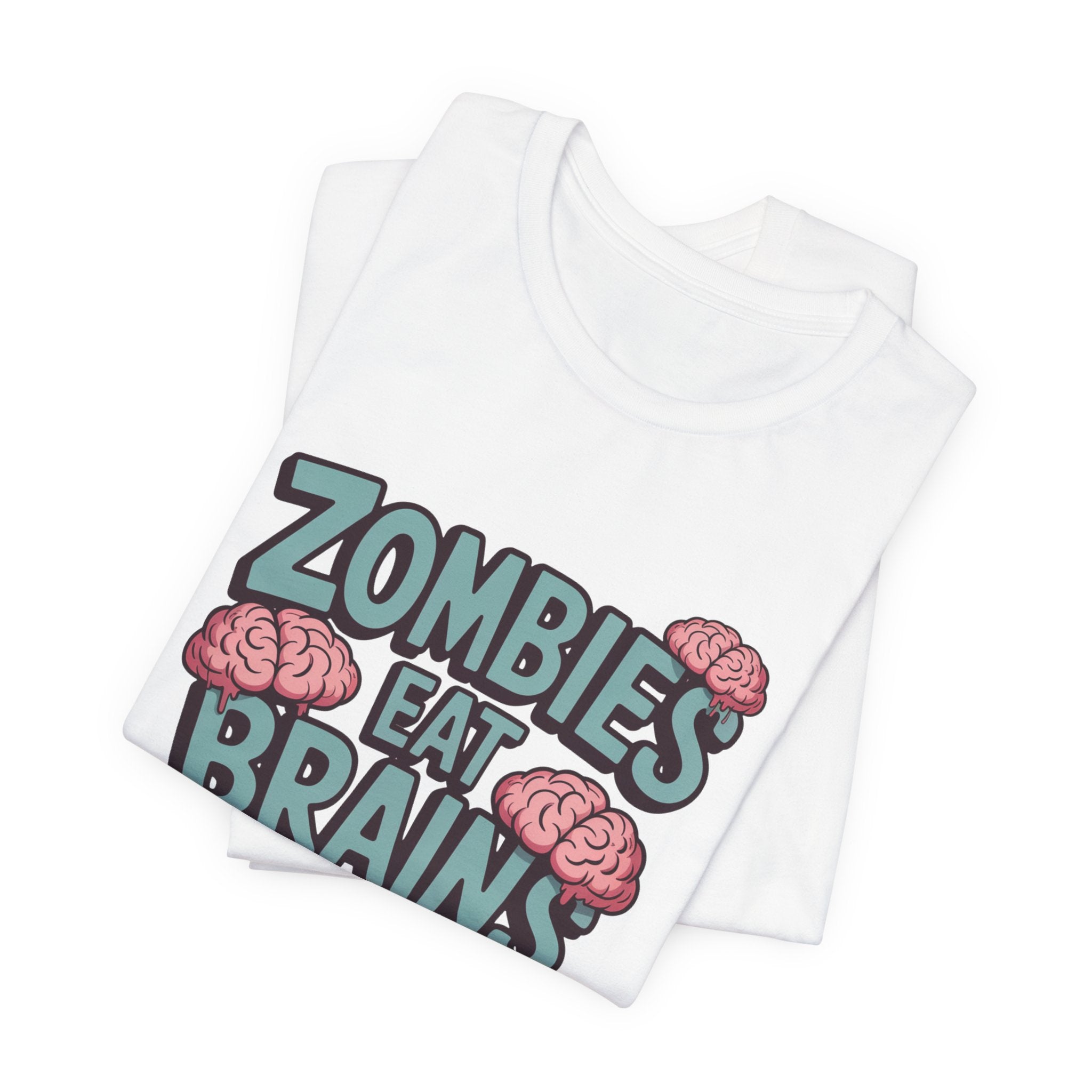 Zombies Eat Brains T‑Shirt — Funny Halloween Horror Tee ("Don't Worry, You Are Safe")