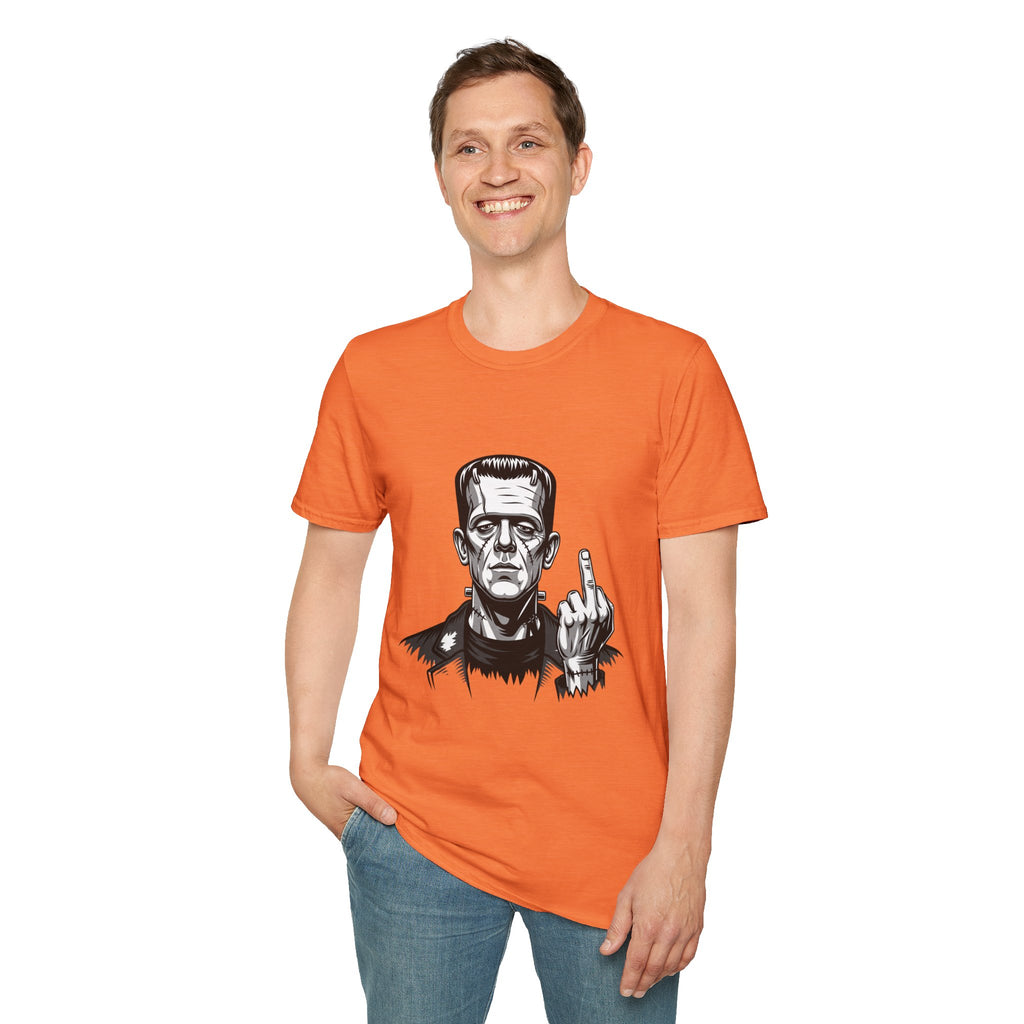 Frankenstein Middle Finger T-Shirt — Funny Gothic Monster Tee