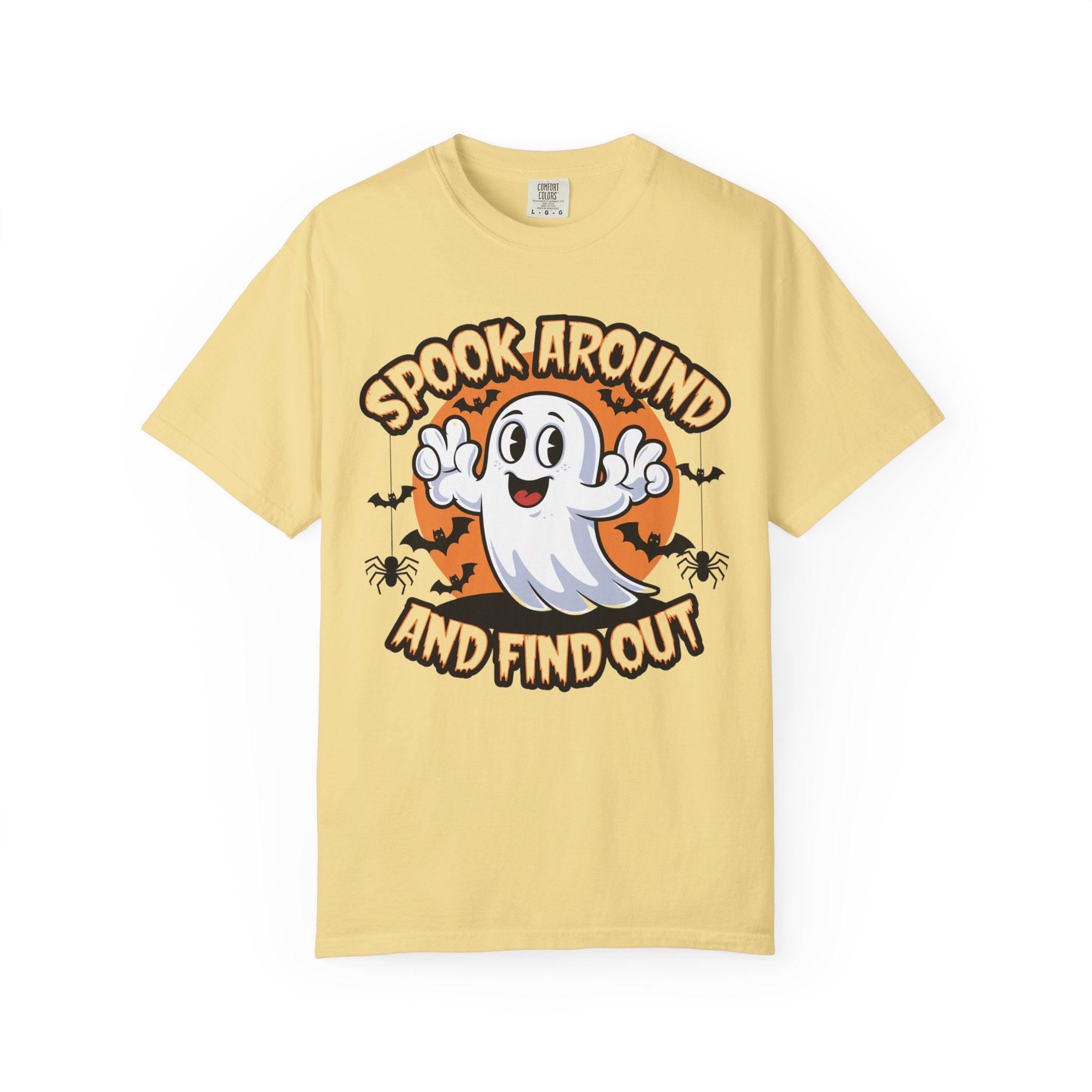 Halloween Ghost T-Shirt — “Spook Around and Find Out” Cute Retro Graphic Tee