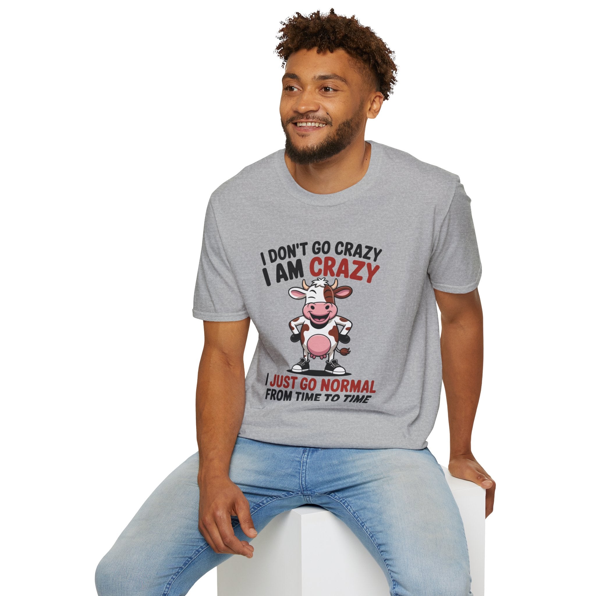 I Don't Go Crazy I Am Crazy Cow T-Shirt — Funny Cow Graphic Tee