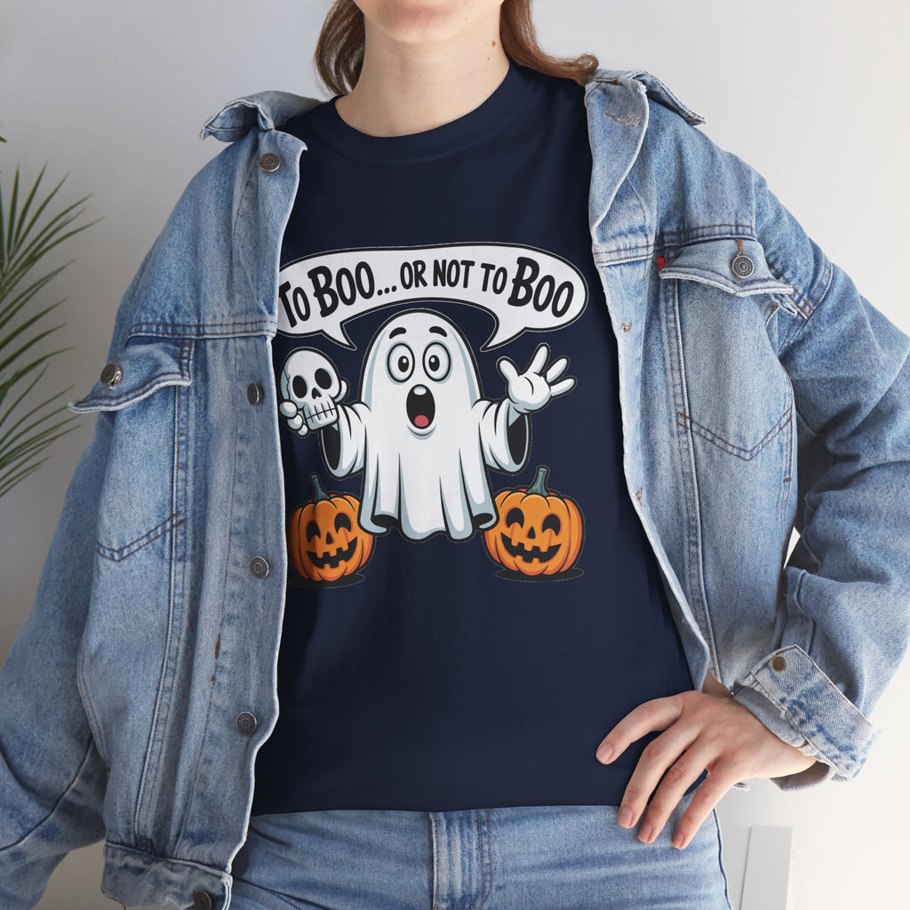Halloween Ghost Tee - "To Boo... or Not to Boo" Cute Spooky Graphic T-Shirt
