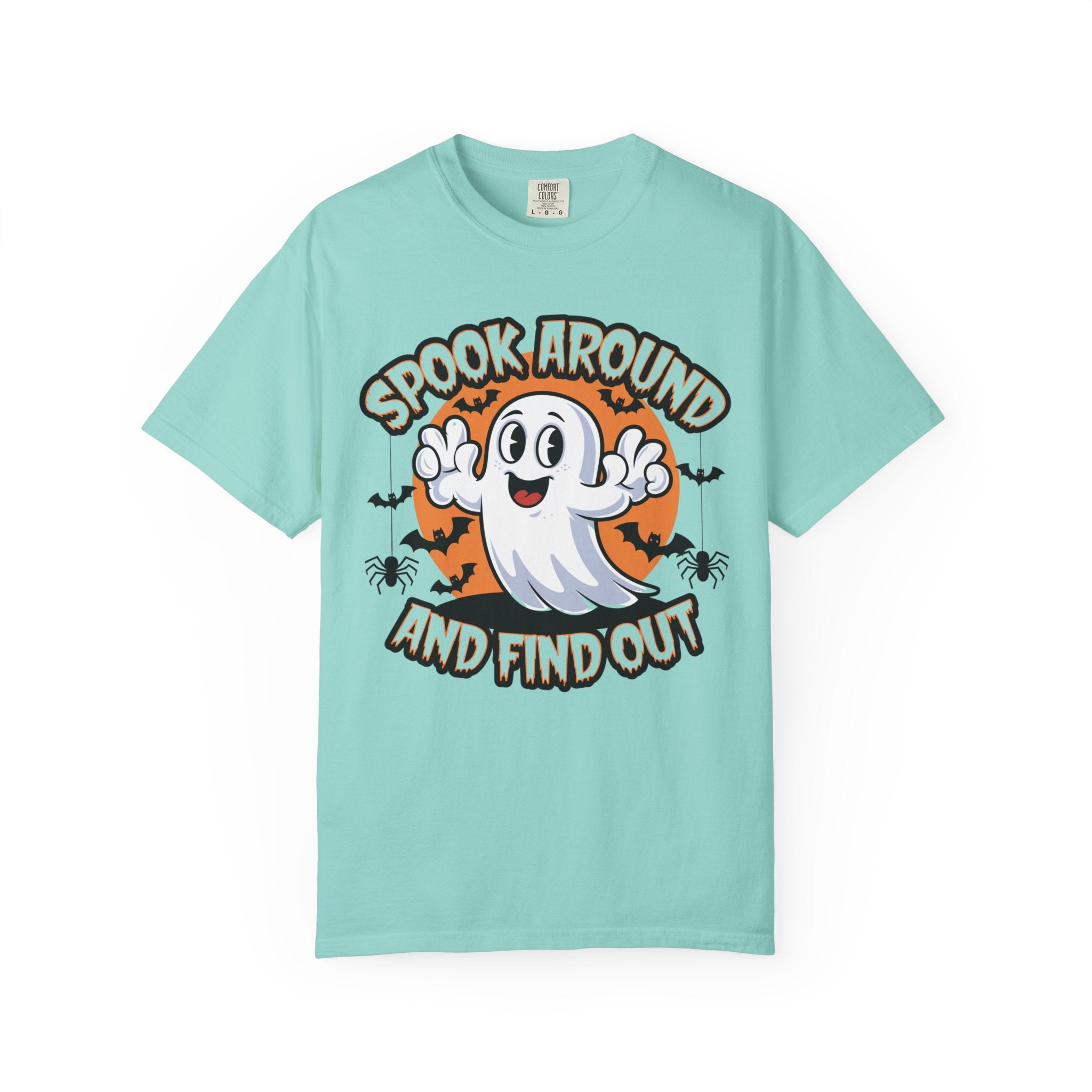Halloween Ghost T-Shirt — “Spook Around and Find Out” Cute Retro Graphic Tee