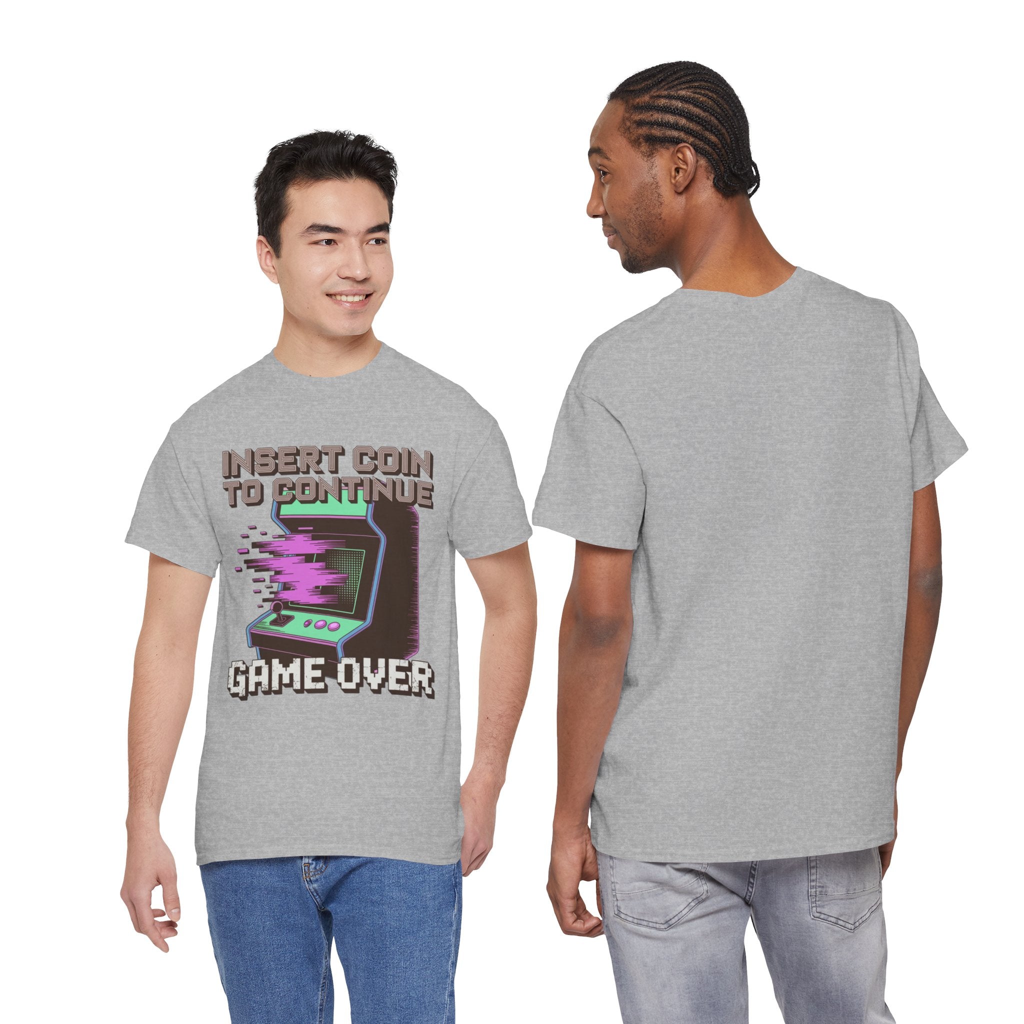 Funny Gamer T-Shirt — Insert Coin to Continue Retro Arcade Gift Tee for Men Women