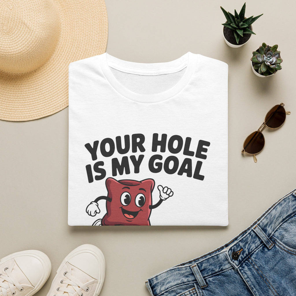 Cornhole Game T‑Shirt — "Your Hole Is My Goal" Funny Cornhole Tee