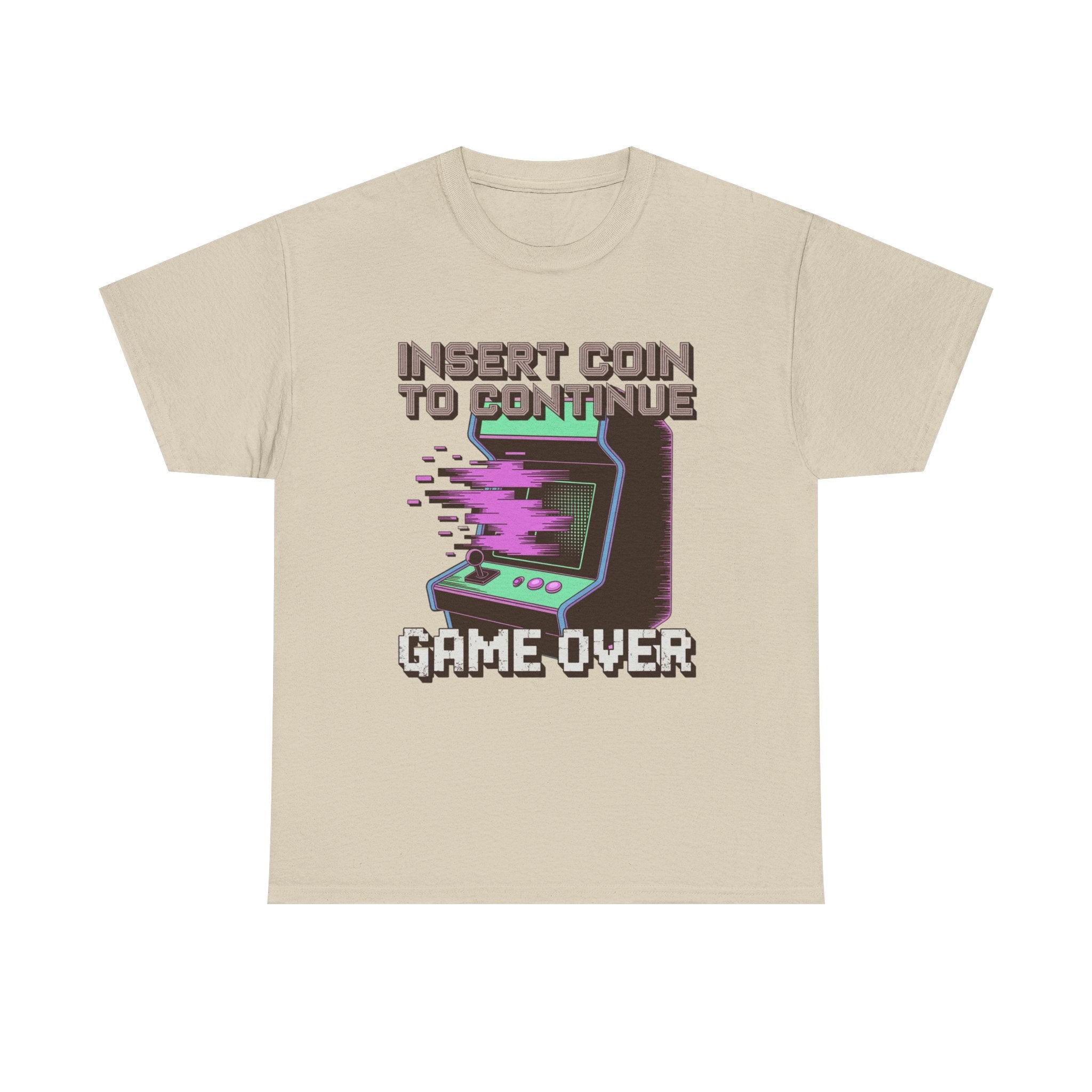 Funny Gamer T-Shirt — Insert Coin to Continue Retro Arcade Gift Tee for Men Women