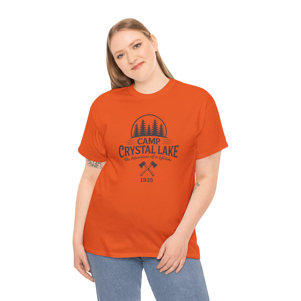 Camp Crystal Lake Tee — Vintage Outdoor Camping Shirt ("Camp Crystal Lake")