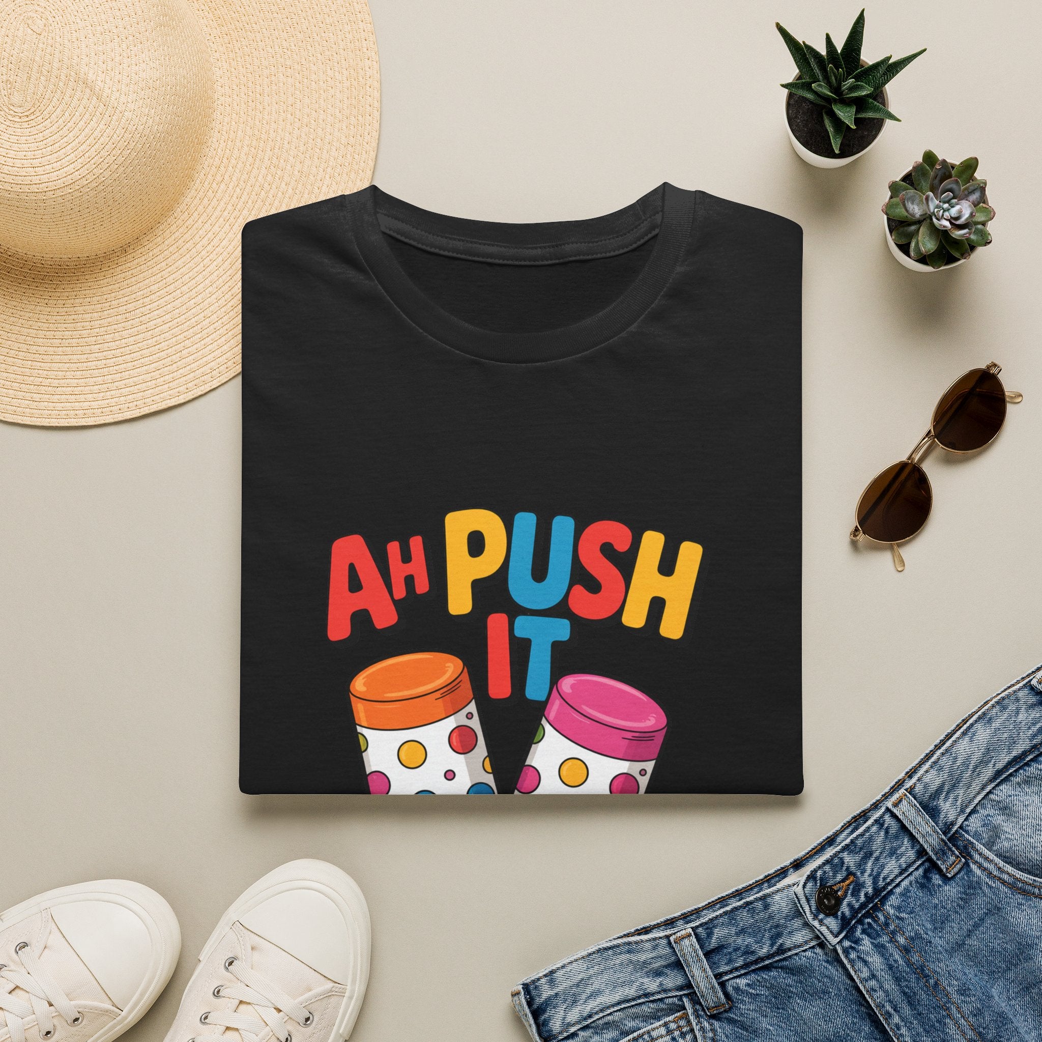 T-Shirt — “Ah Push It” Ice Cream Graphic Tee