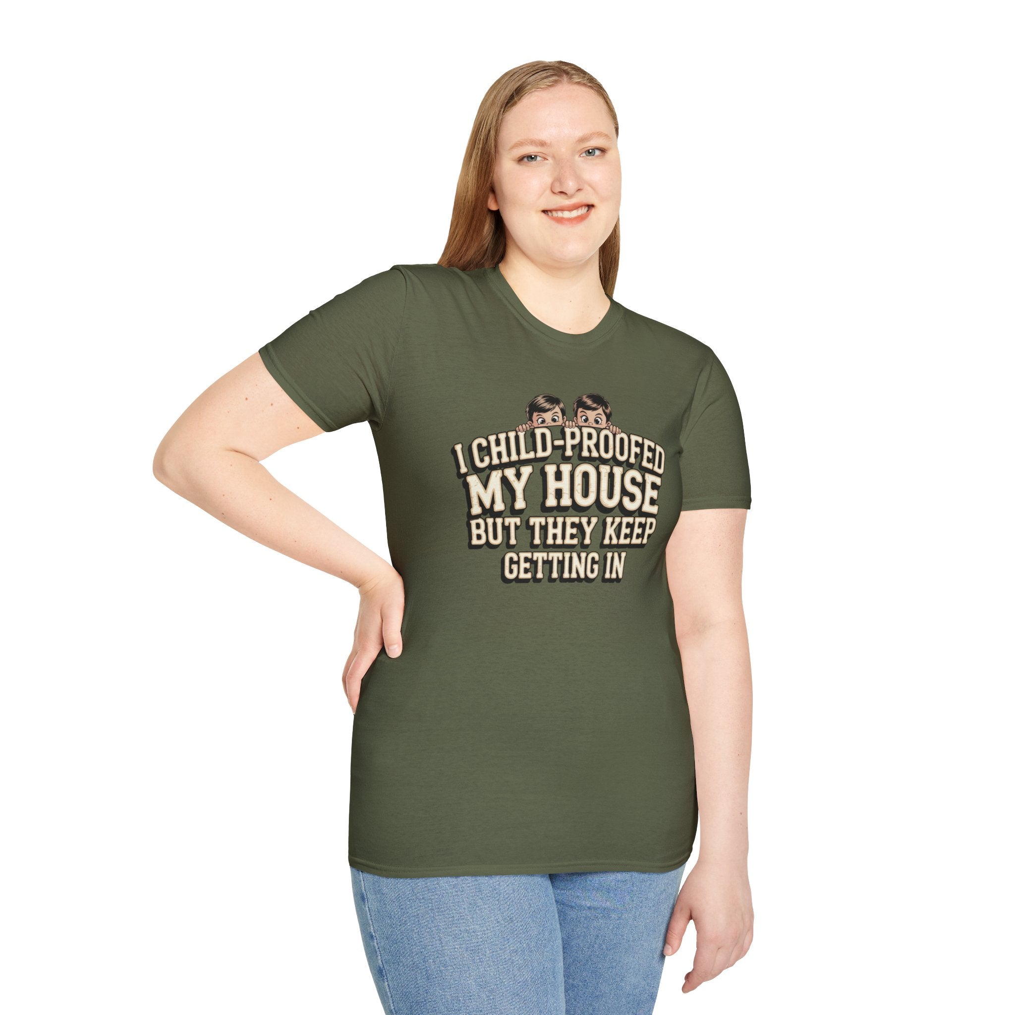 Funny Mom T-Shirt — I Child-Proofed My House Parenting Humor Gift Tee for Moms
