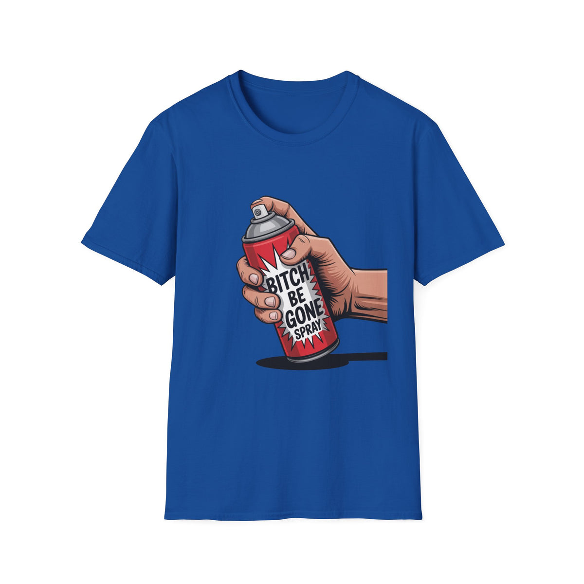 Funny 'Bitch, Be Gone' Spray T-Shirt — Pop Art Spray Can Graphic Tee
