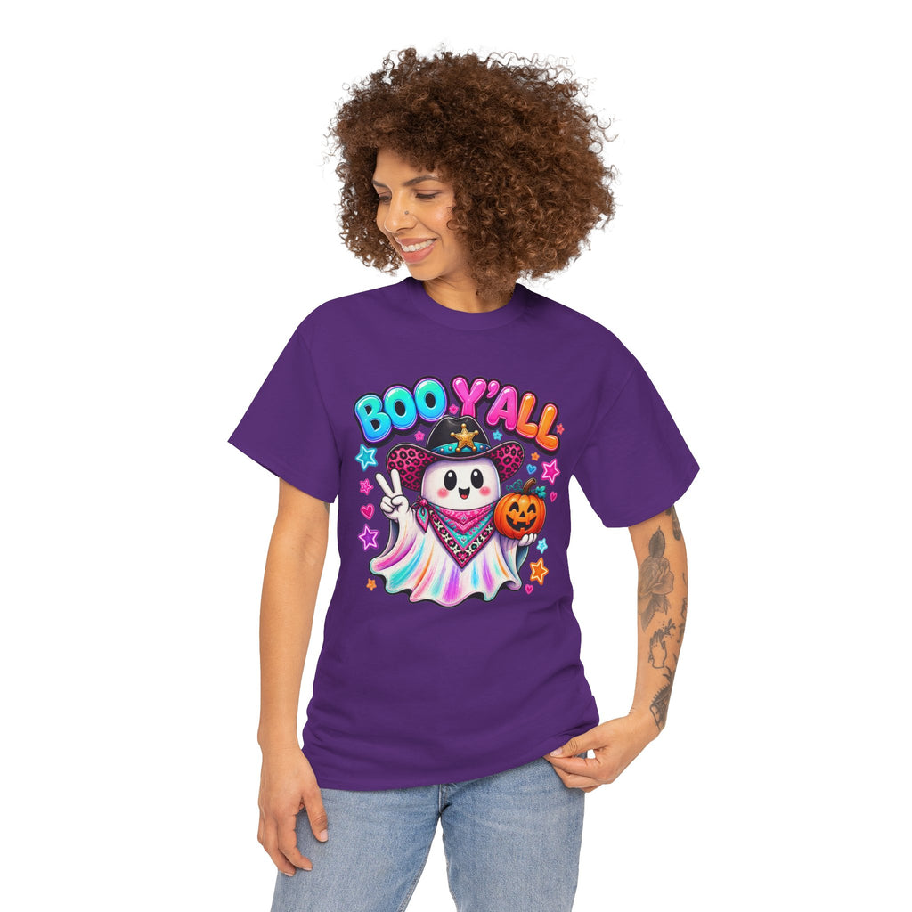 Boo Y’all Ghost Tee — Cute Halloween Pumpkin Trick-or-Treat T-Shirt