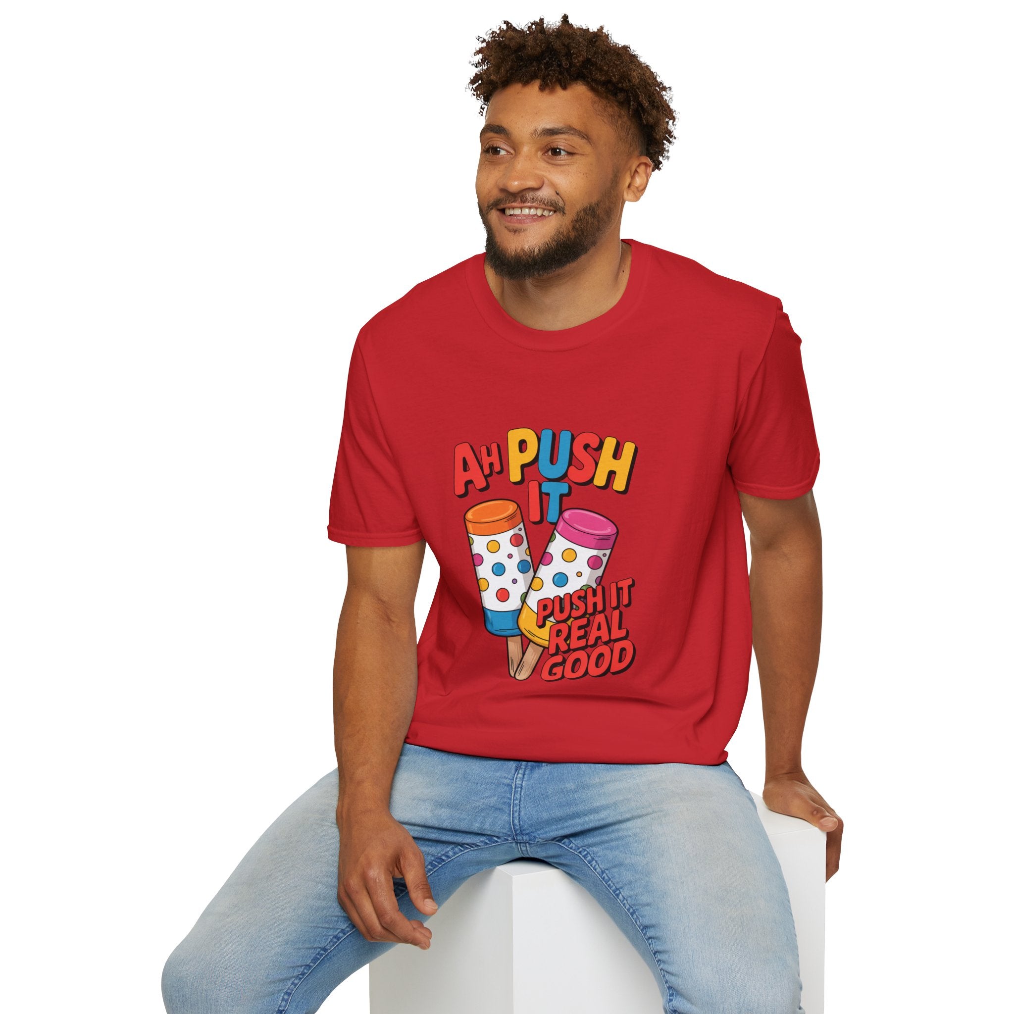 T-Shirt — “Ah Push It” Ice Cream Graphic Tee