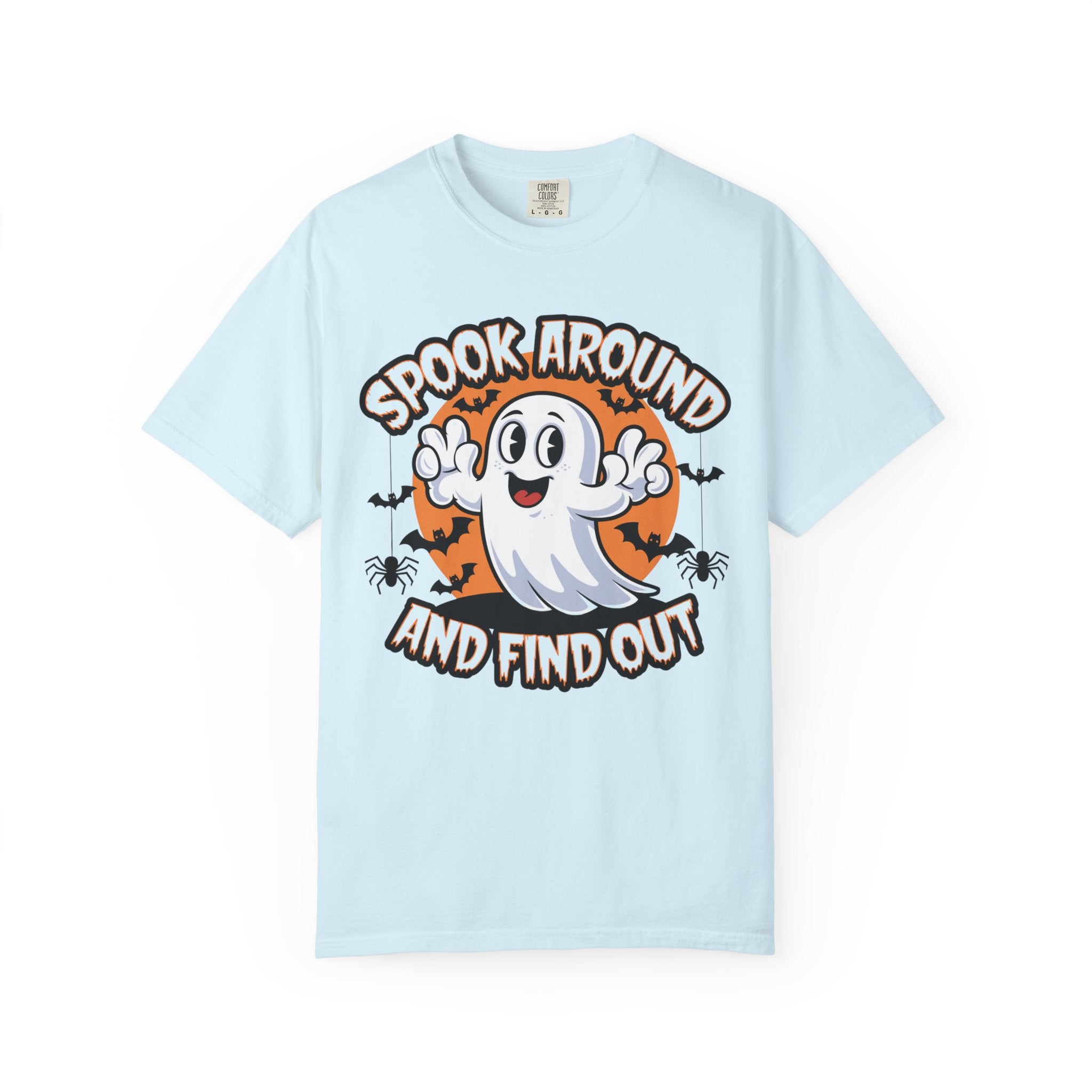 Halloween Ghost T-Shirt — “Spook Around and Find Out” Cute Retro Graphic Tee