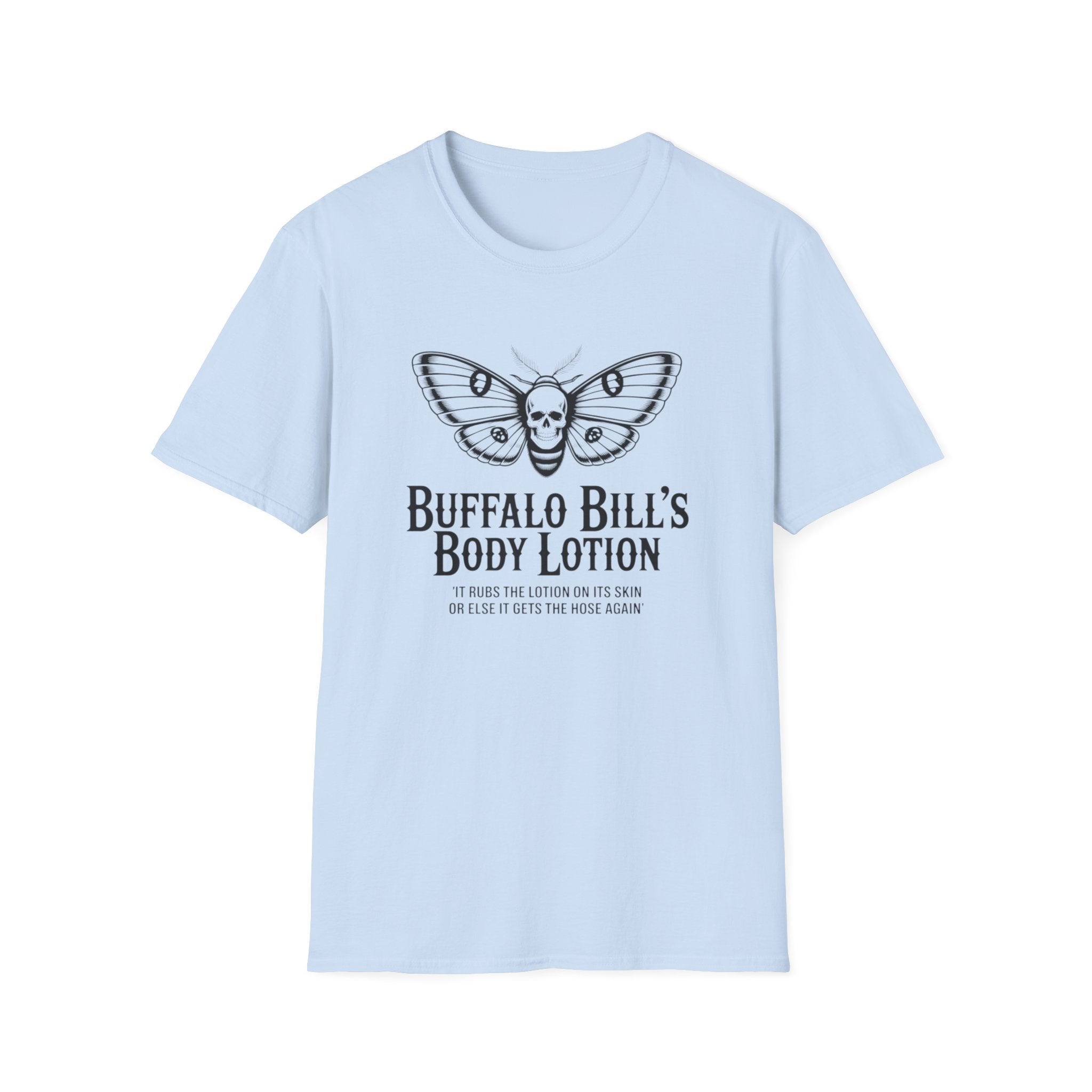 Buffalo Bill’s Body Lotion Graphic T-Shirt — Moth Skull Vintage Horror Tee