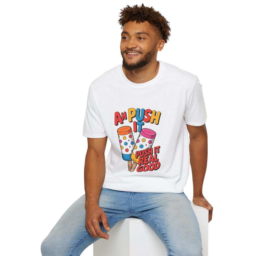 T-Shirt — “Ah Push It” Ice Cream Graphic Tee