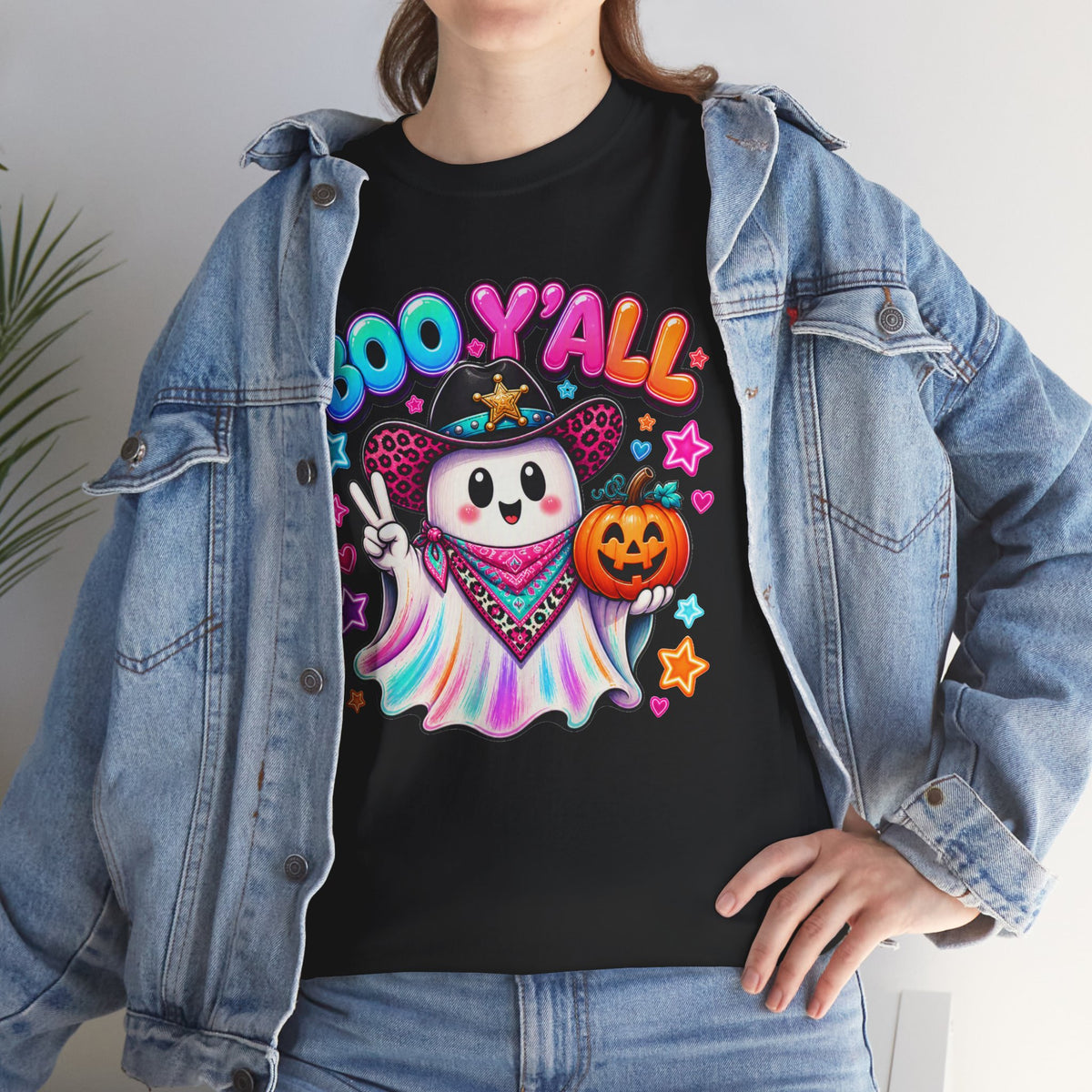 Boo Y’all Ghost Tee — Cute Halloween Pumpkin Trick-or-Treat T-Shirt