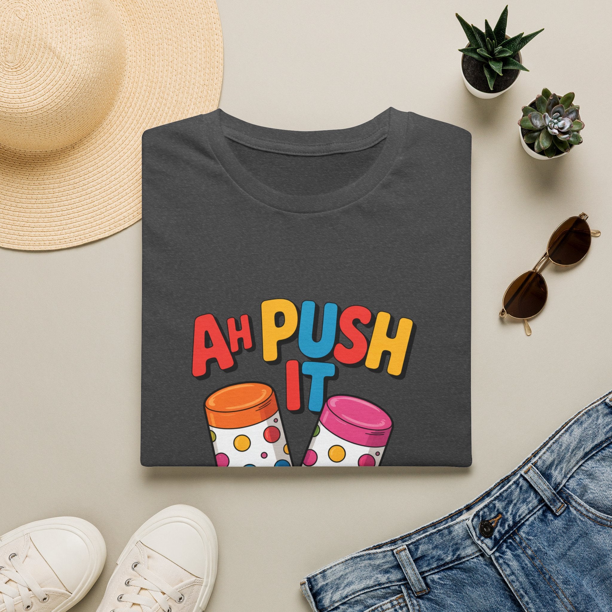 T-Shirt — “Ah Push It” Ice Cream Graphic Tee