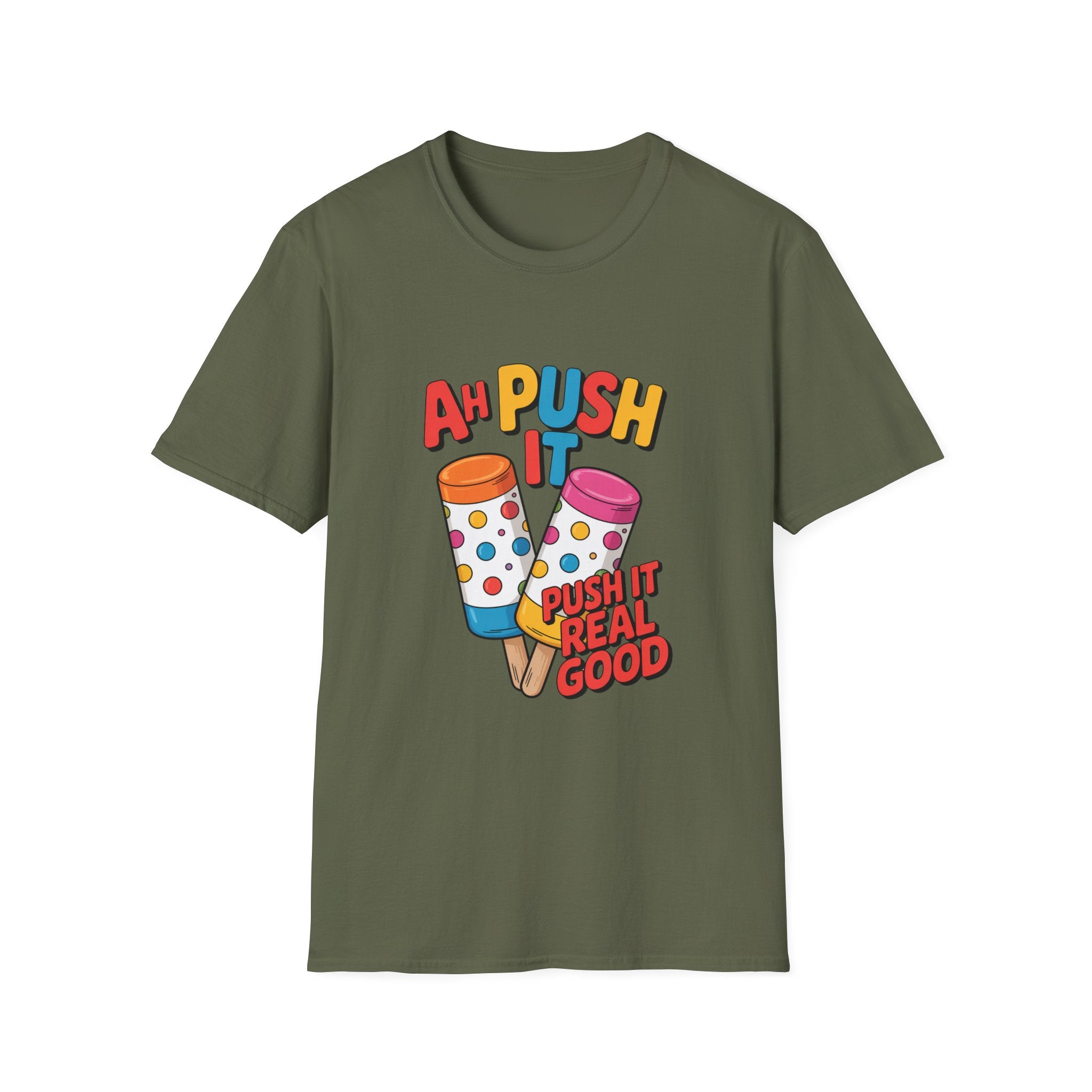 T-Shirt — “Ah Push It” Ice Cream Graphic Tee