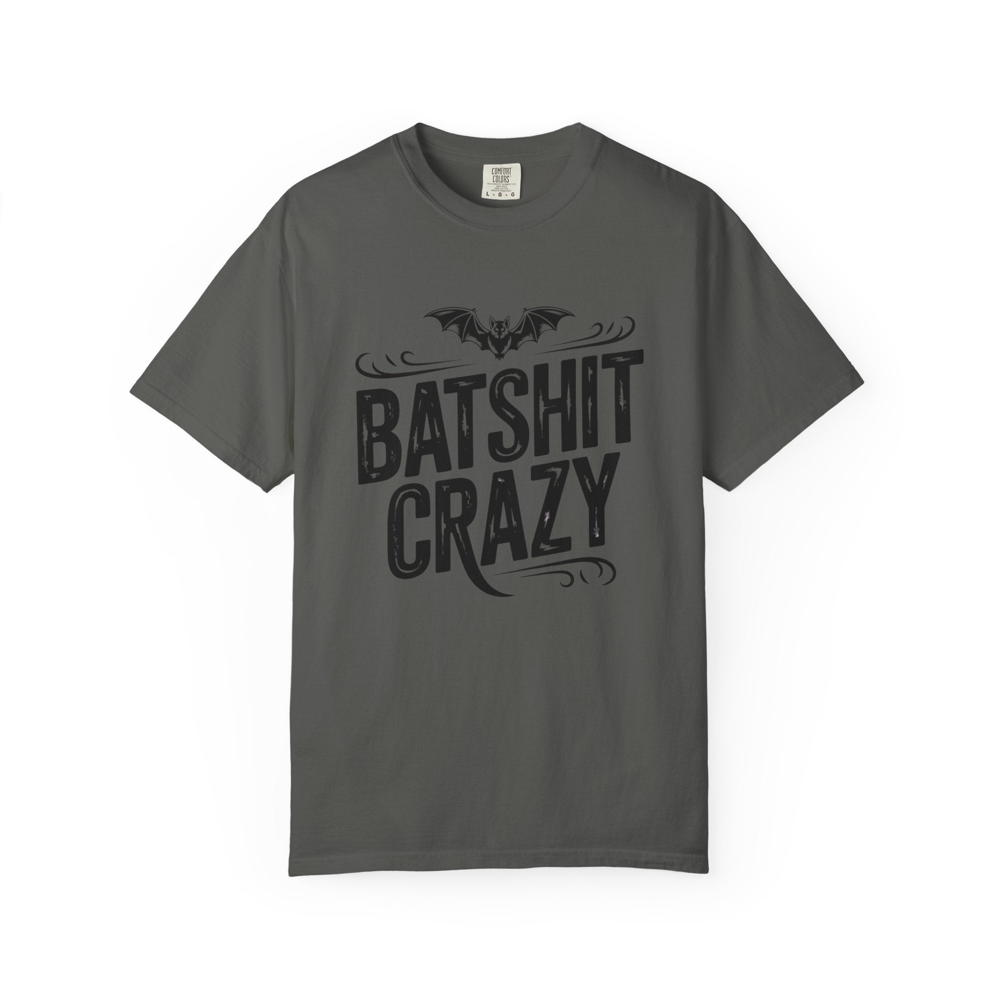 Batshit Crazy T-Shirt — Funny Gothic Bat Graphic Tee for Halloween & Gifts