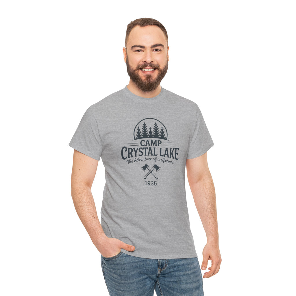 Camp Crystal Lake Tee — Vintage Outdoor Camping Shirt ("Camp Crystal Lake")