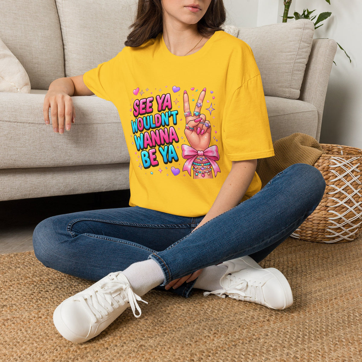See Ya Wouldn't Wanna Be Ya T-Shirt — Sassy Peace Sign Graphic Tee