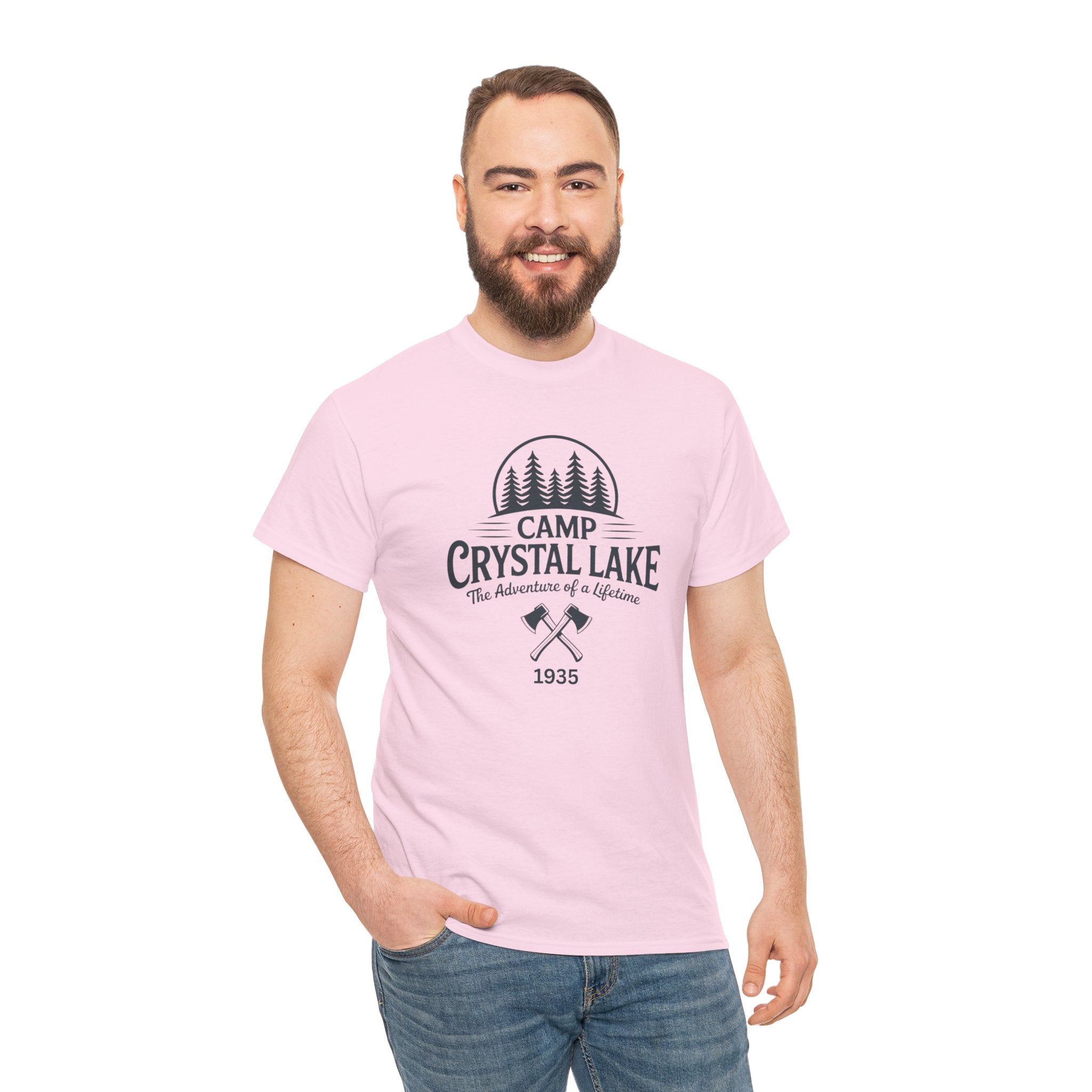 Camp Crystal Lake Tee — Vintage Outdoor Camping Shirt ("Camp Crystal Lake")