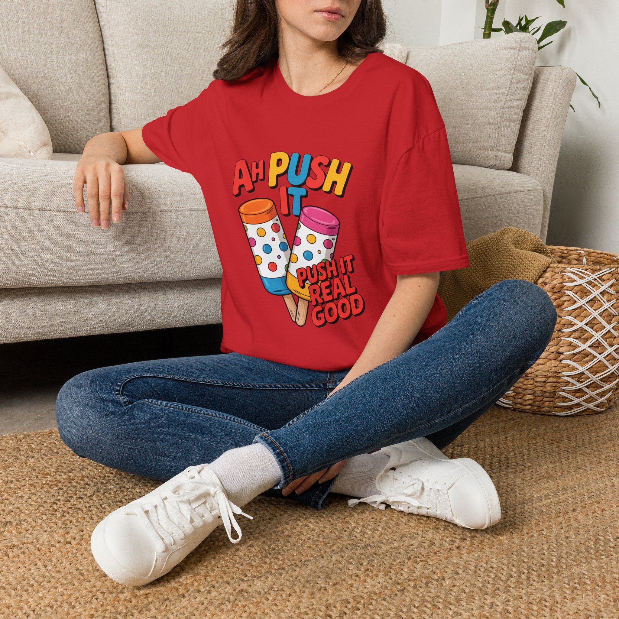 T-Shirt — “Ah Push It” Ice Cream Graphic Tee