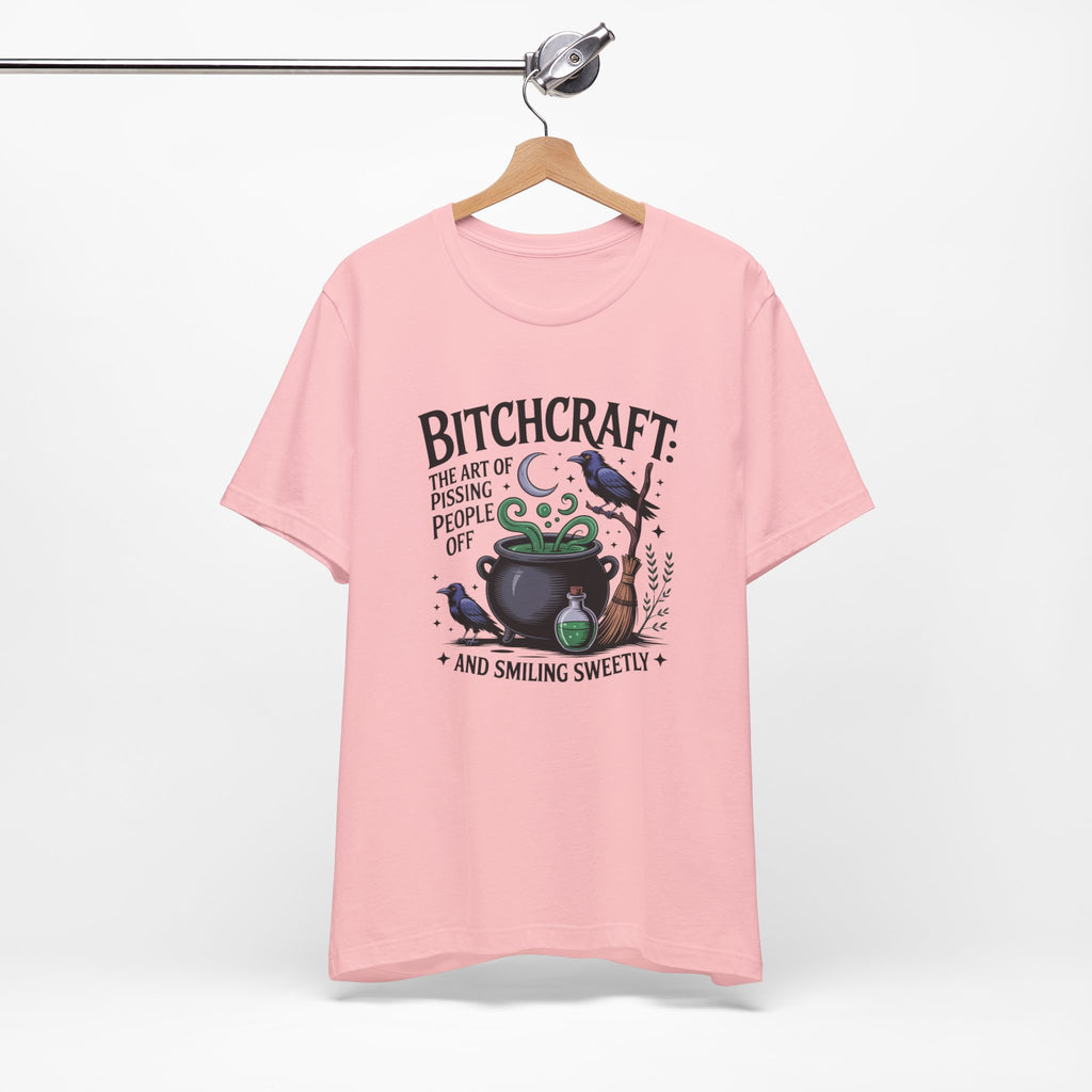 Bitchcraft Tee — "The Art of Pissing People Off and Smiling Sweetly" Witchy Graphic T‑Shirt