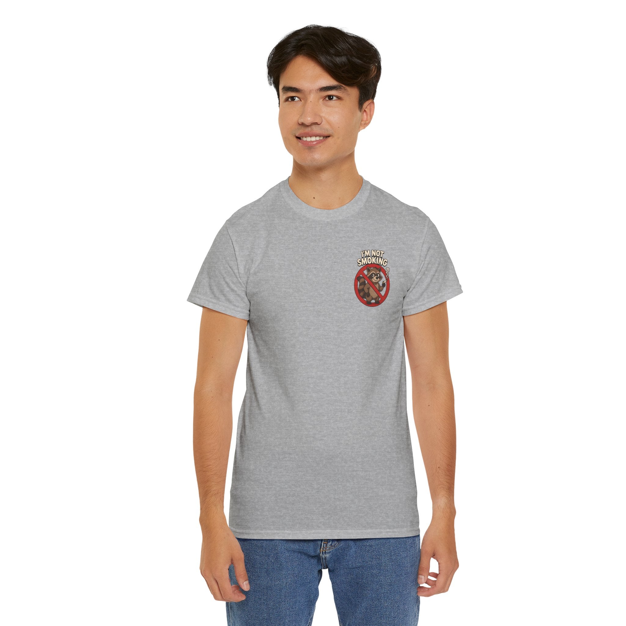 Graphic Tee — "What Are You Looking At?" Raccoon Illustration T-Shirt