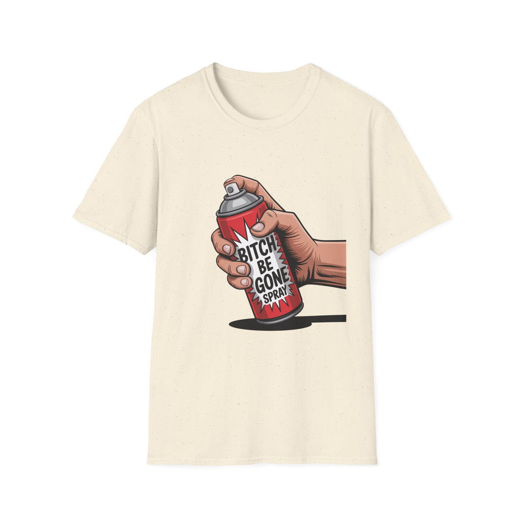Funny 'Bitch, Be Gone' Spray T-Shirt — Pop Art Spray Can Graphic Tee