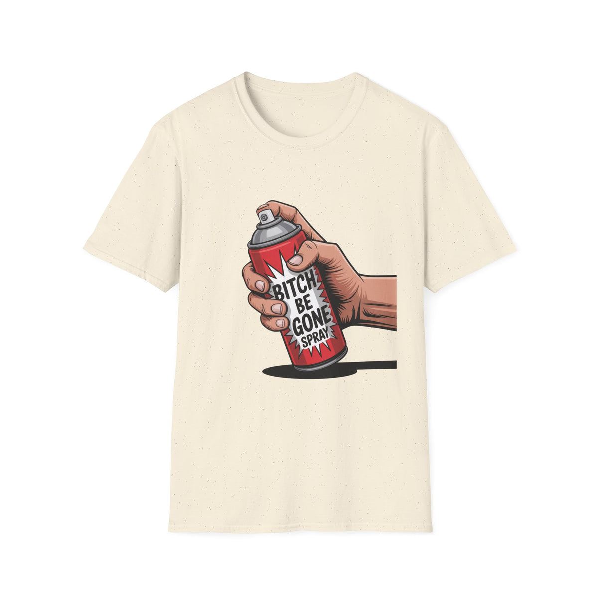 Funny 'Bitch, Be Gone' Spray T-Shirt — Pop Art Spray Can Graphic Tee