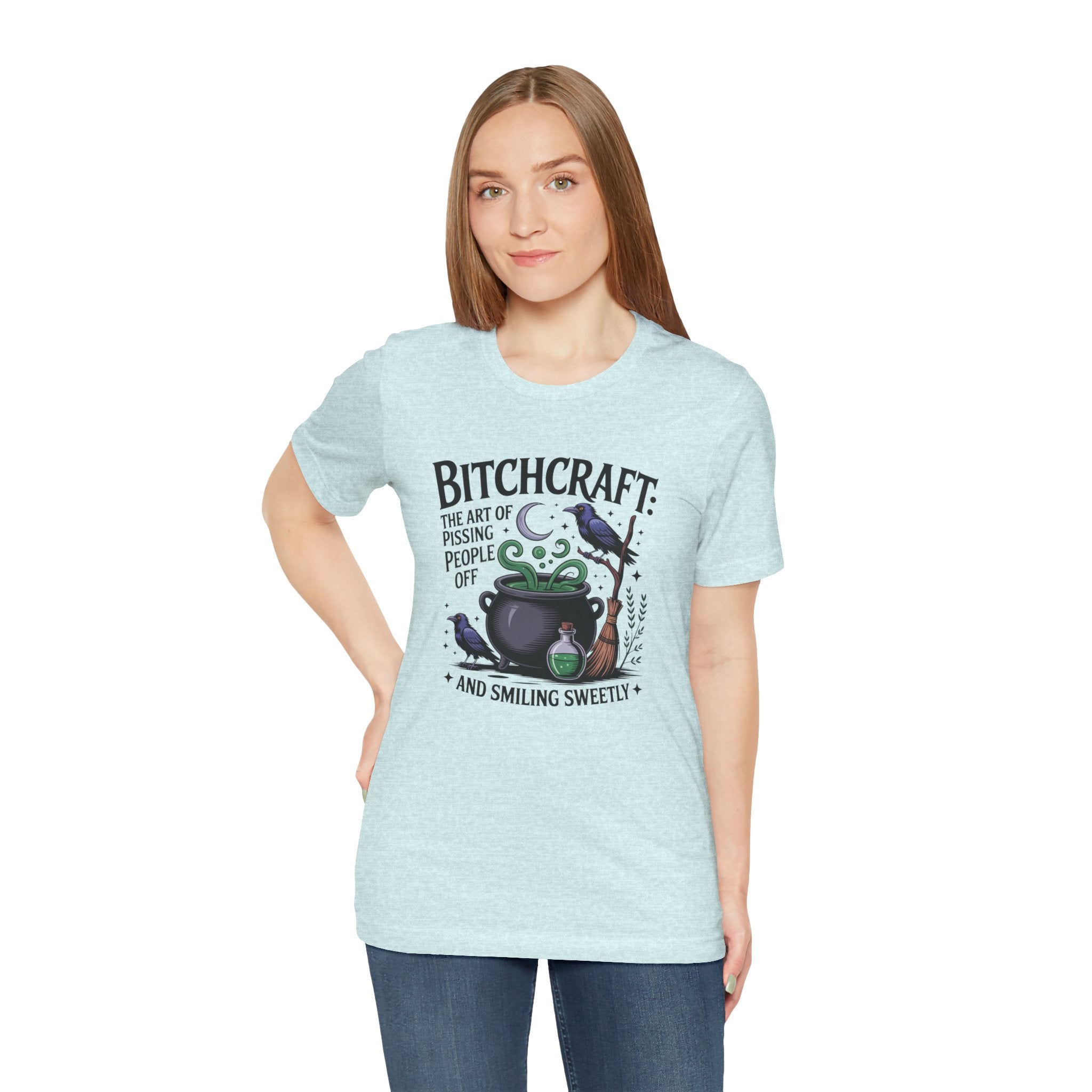 Bitchcraft Tee — "The Art of Pissing People Off and Smiling Sweetly" Witchy Graphic T‑Shirt
