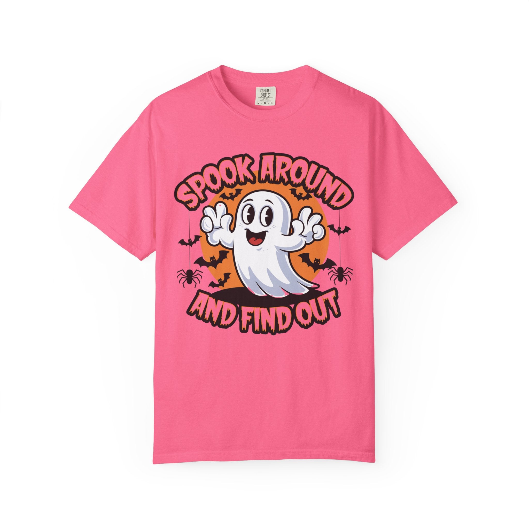 Halloween Ghost T-Shirt — “Spook Around and Find Out” Cute Retro Graphic Tee