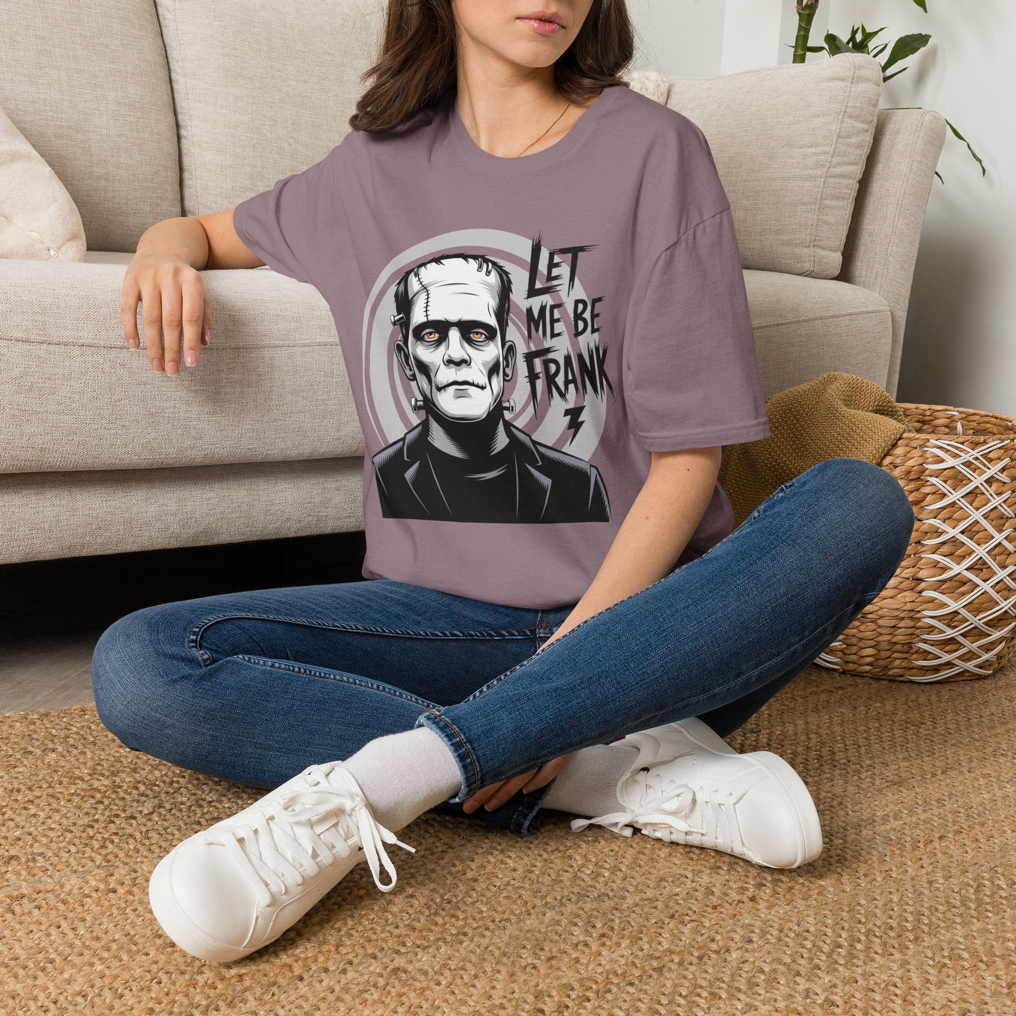 Frankenstein Monster Graphic T-Shirt — "Let Me Be Frank" Halloween Tee