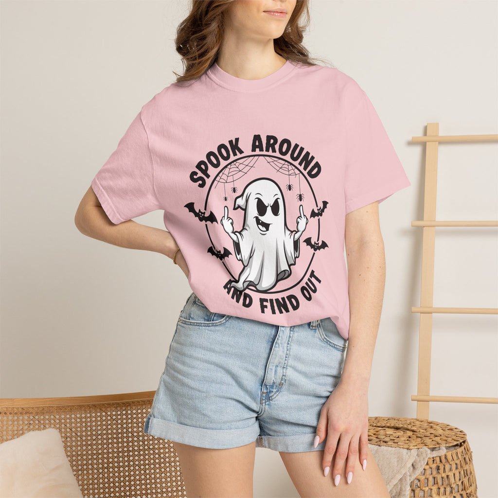 Spook Around And Find Out T-Shirt — Cute Halloween Ghost Graphic Tee
