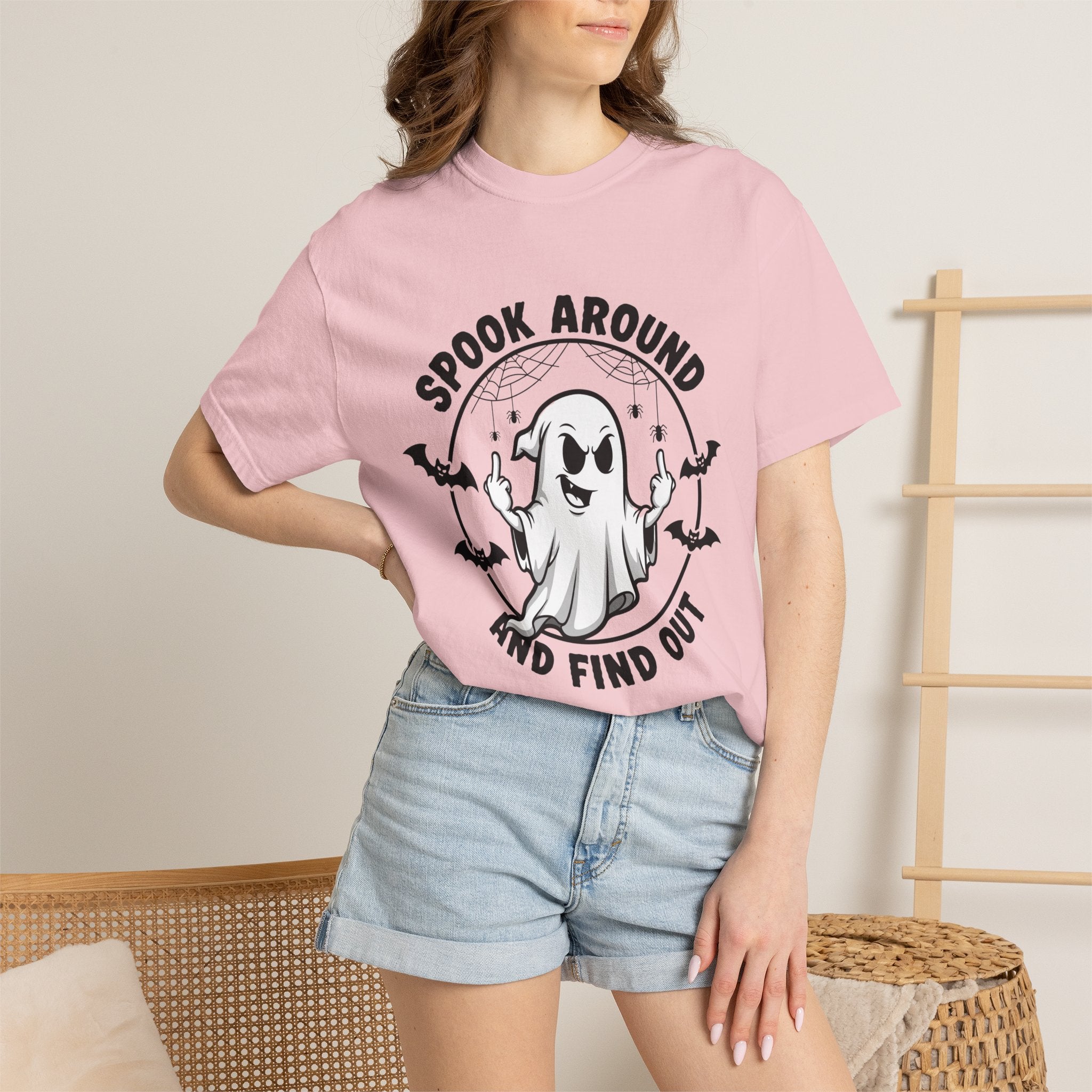 Spook Around And Find Out T-Shirt — Cute Halloween Ghost Graphic Tee