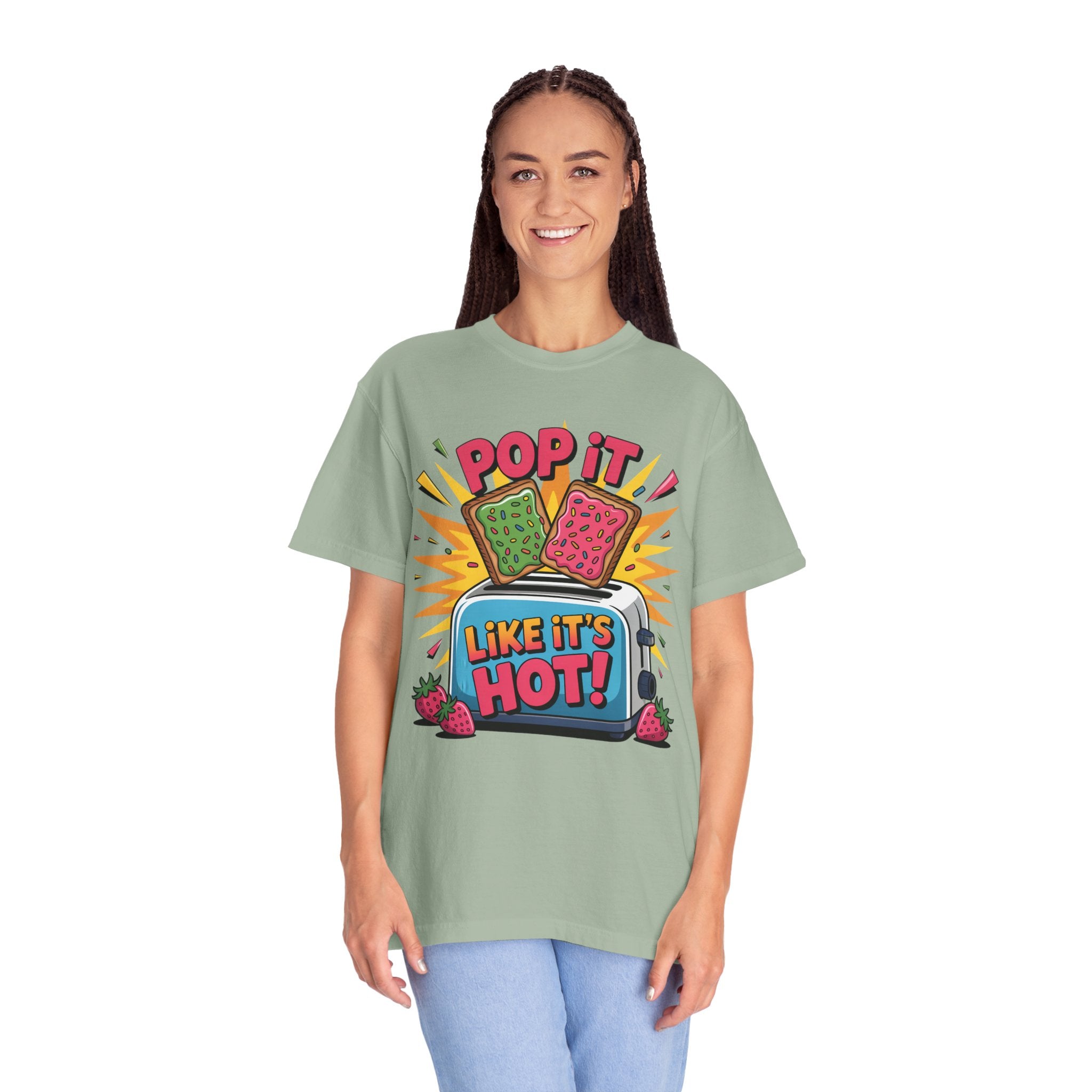 Funny Graphic T-Shirt — Pop It Like It's Hot Humor Gift Tee for Women