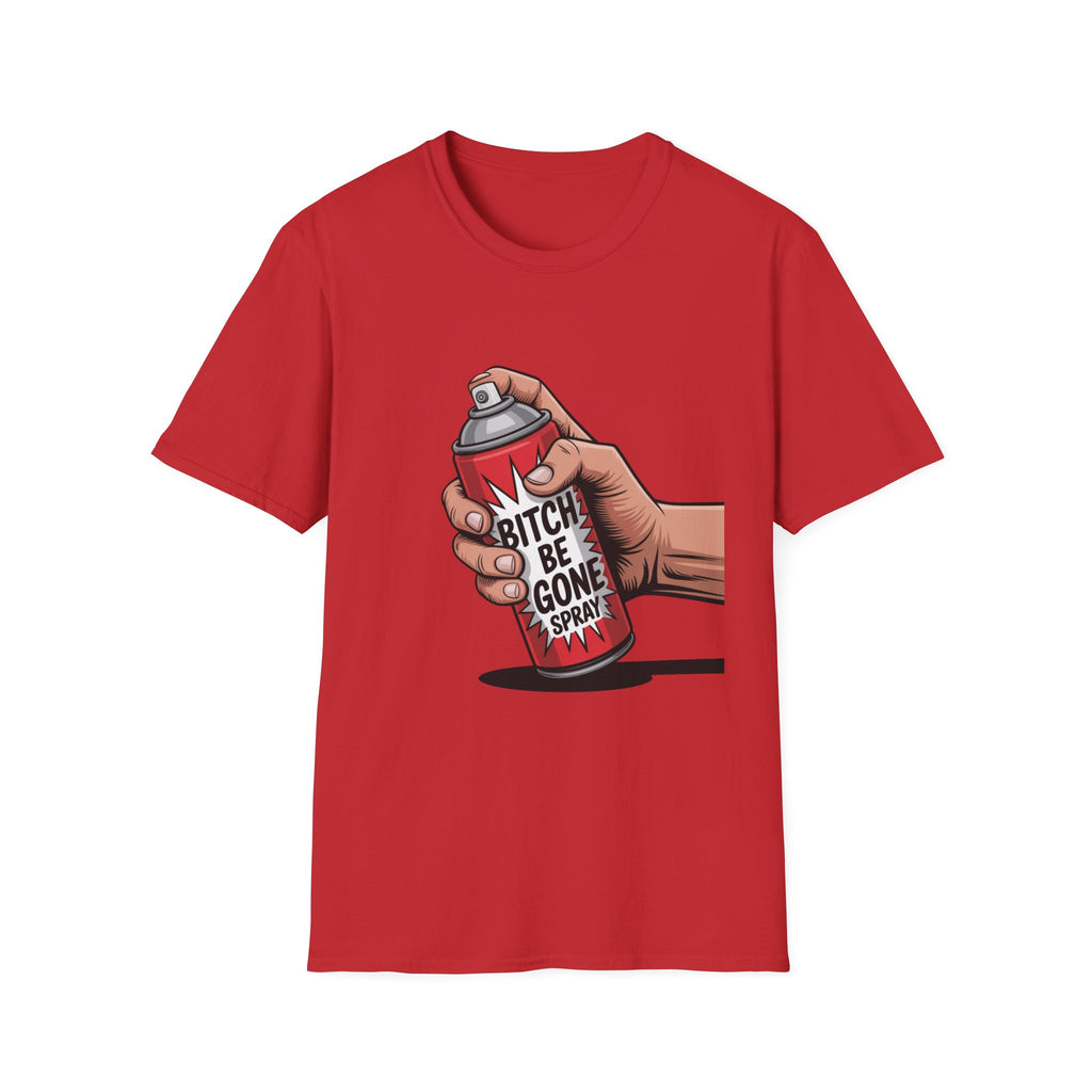 Funny 'Bitch, Be Gone' Spray T-Shirt — Pop Art Spray Can Graphic Tee