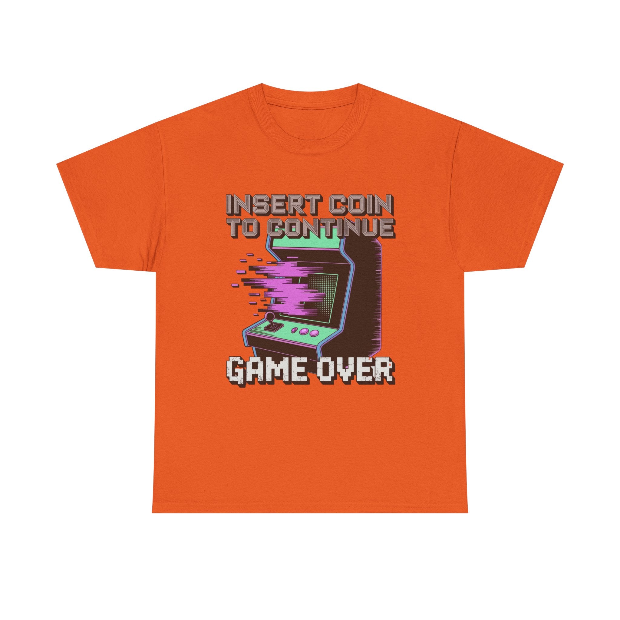 Funny Gamer T-Shirt — Insert Coin to Continue Retro Arcade Gift Tee for Men Women